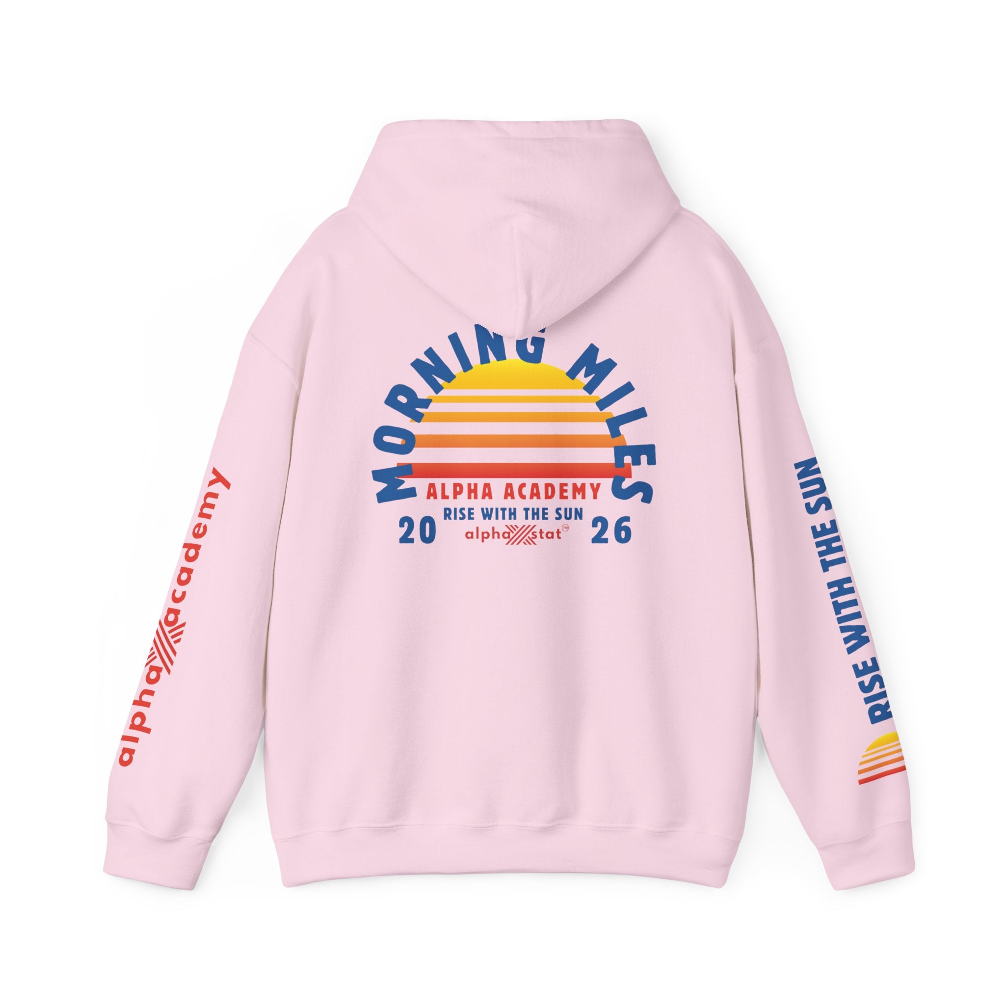 Morning Miles Hoodie — Alpha Academy Retro Sunrise Running Sweatshirt (2026)