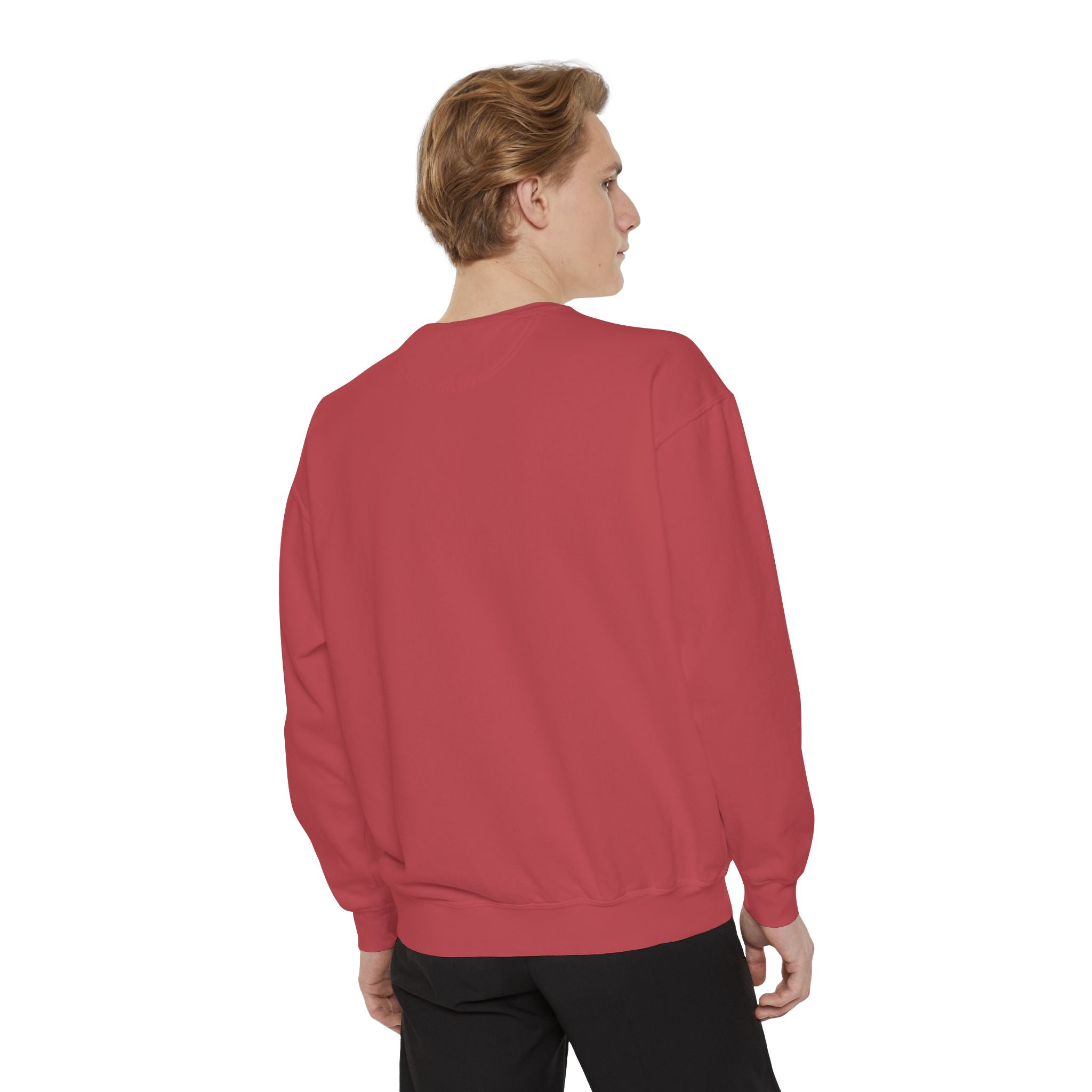 Coral Minimalist Bee Embroidered Sweatshirt