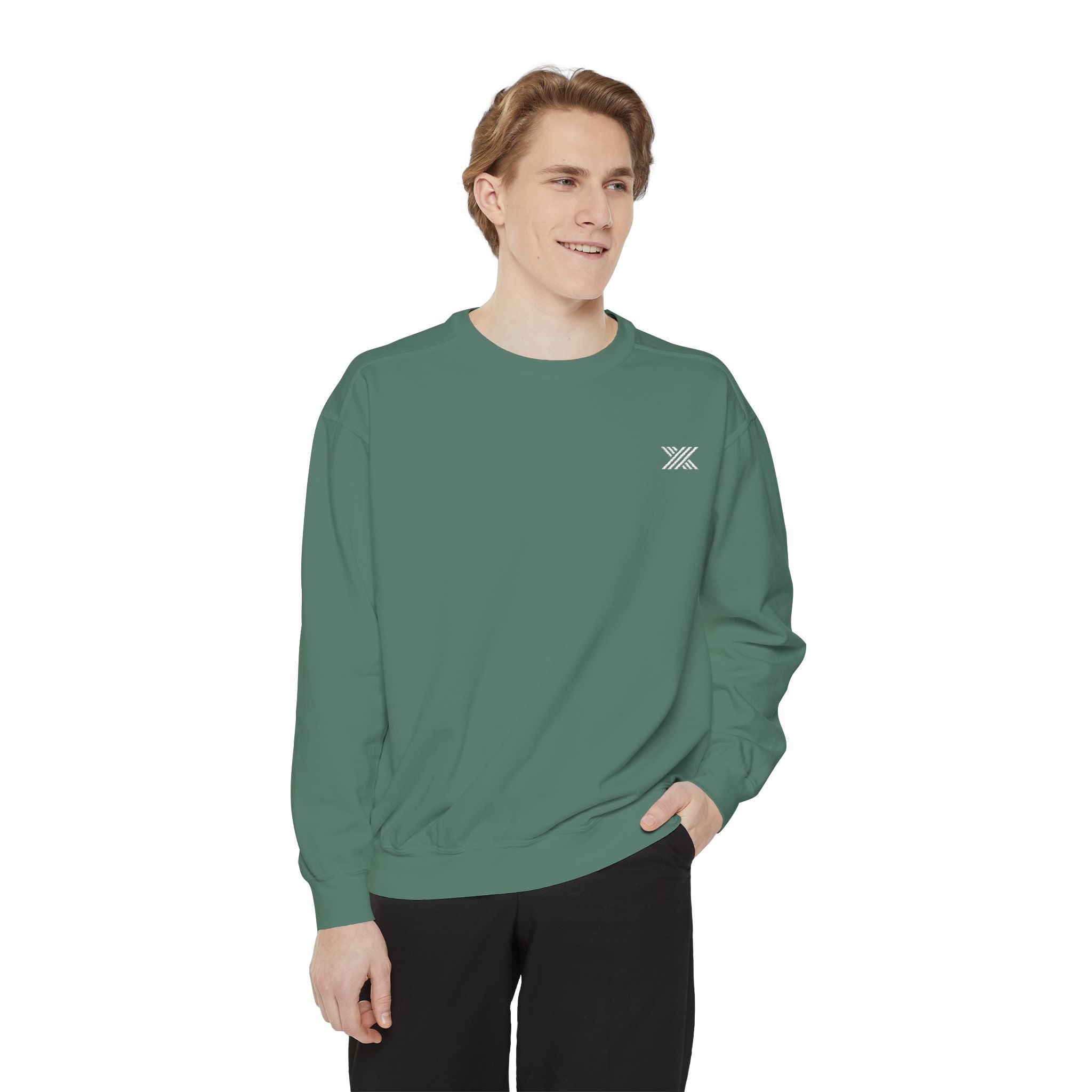 Coral Minimalist Bee Embroidered Sweatshirt