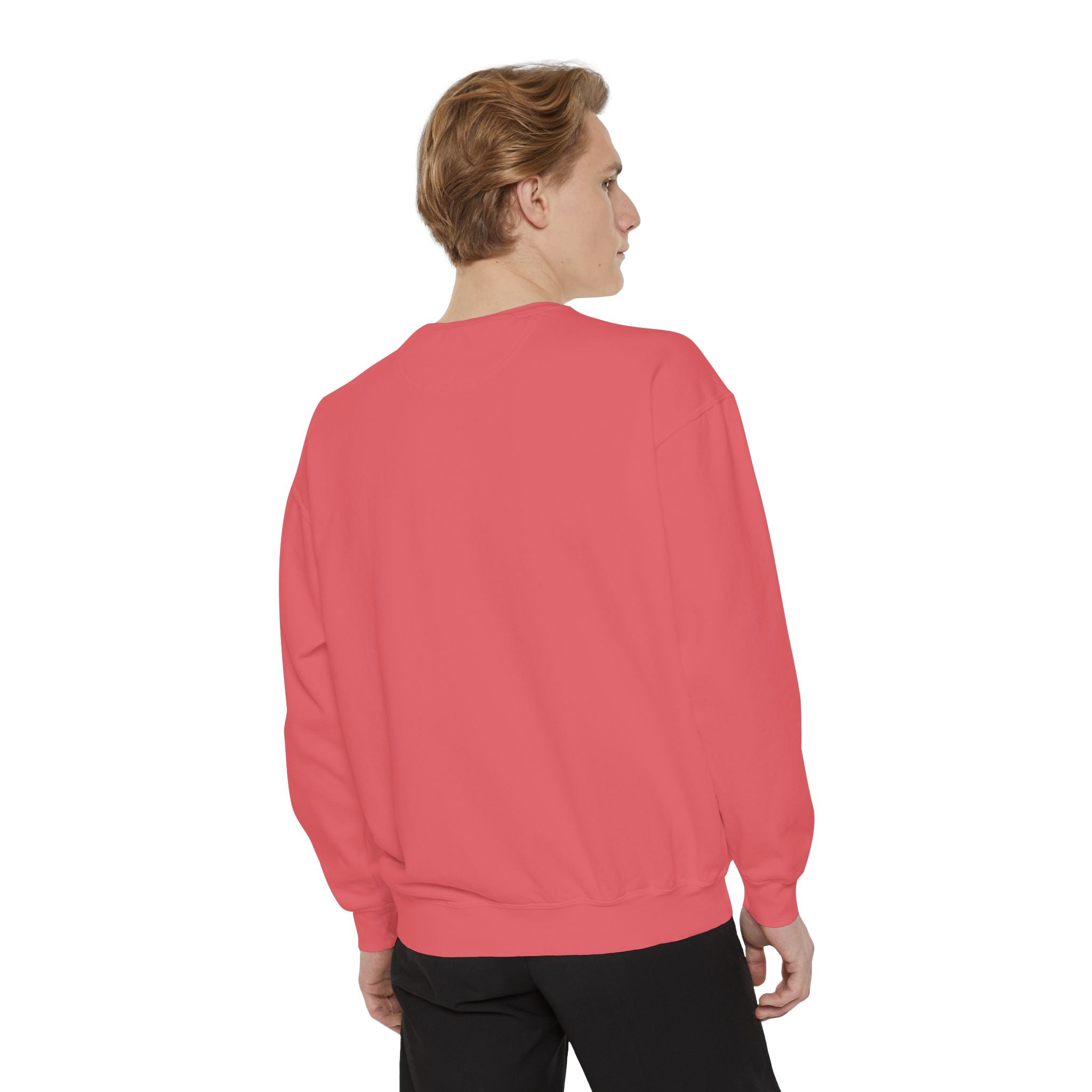 Coral Minimalist Bee Embroidered Sweatshirt