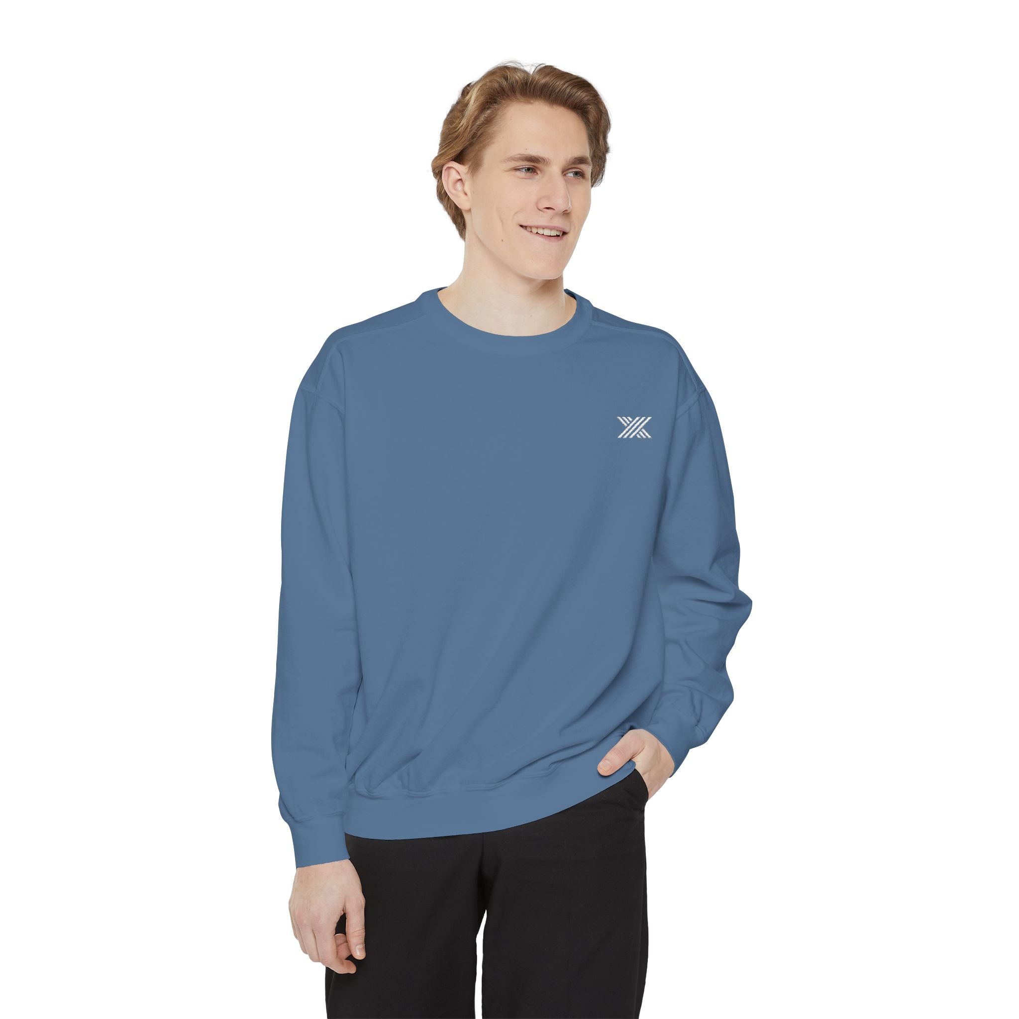 Coral Minimalist Bee Embroidered Sweatshirt