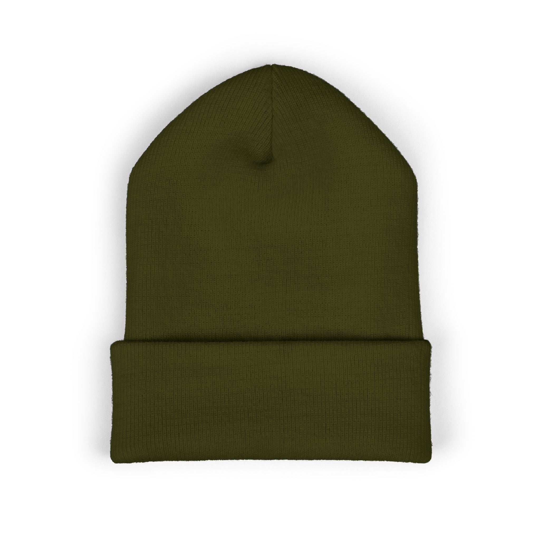 Alpha Stat Embroidered Cuffed Beanie – Bright Yellow Knit Hat