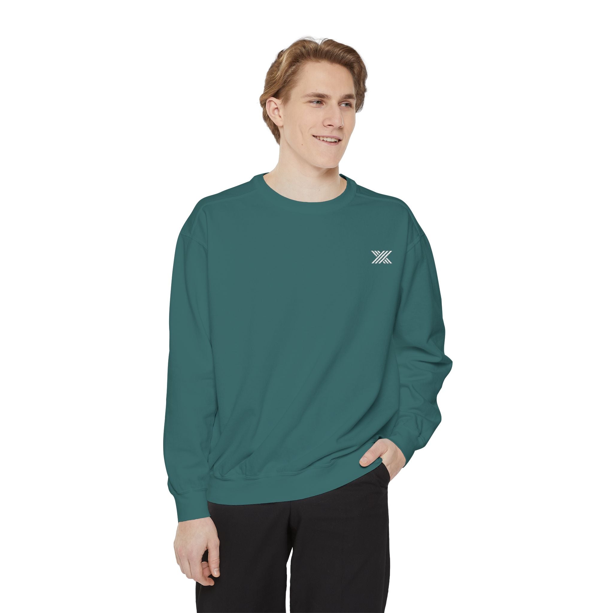 Coral Minimalist Bee Embroidered Sweatshirt