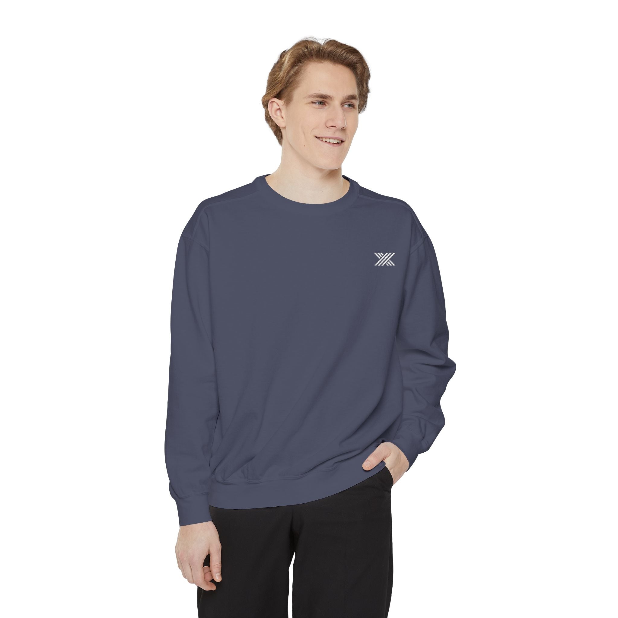 Coral Minimalist Bee Embroidered Sweatshirt