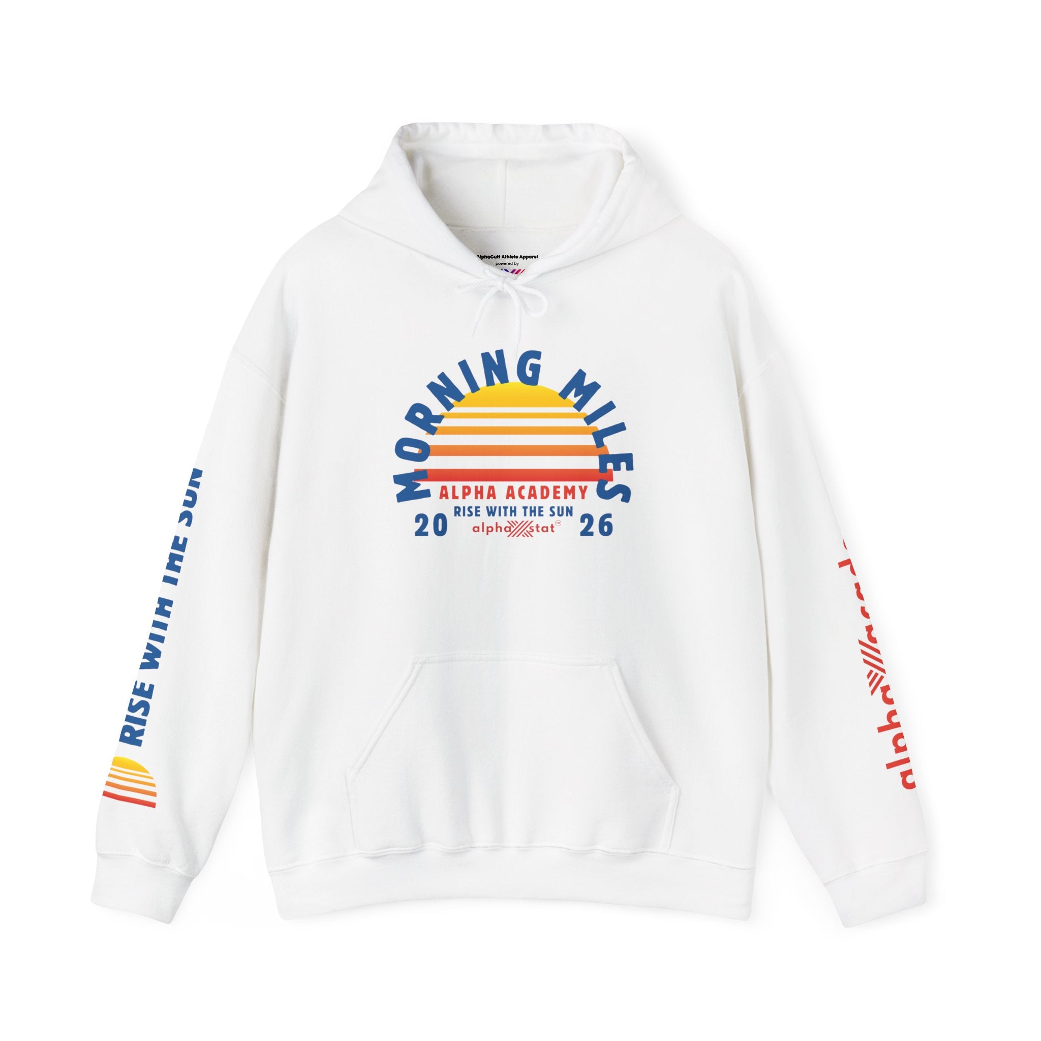 Morning Miles Hoodie — Alpha Academy Retro Sunrise Running Sweatshirt (2026)
