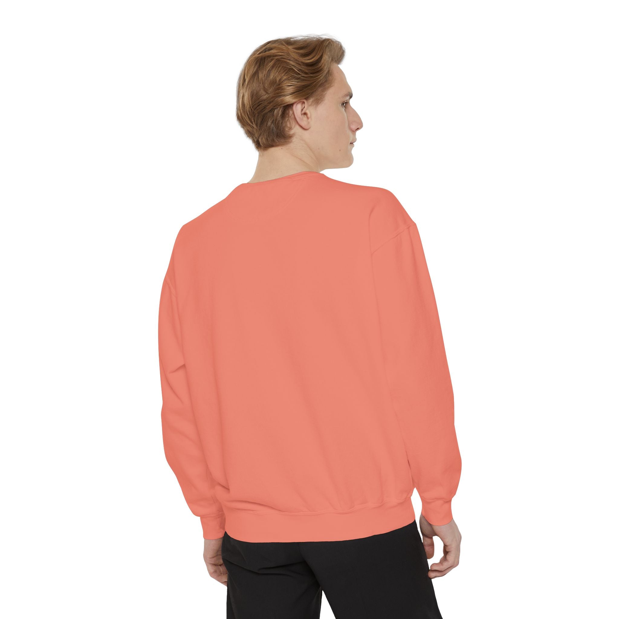 Coral Minimalist Bee Embroidered Sweatshirt