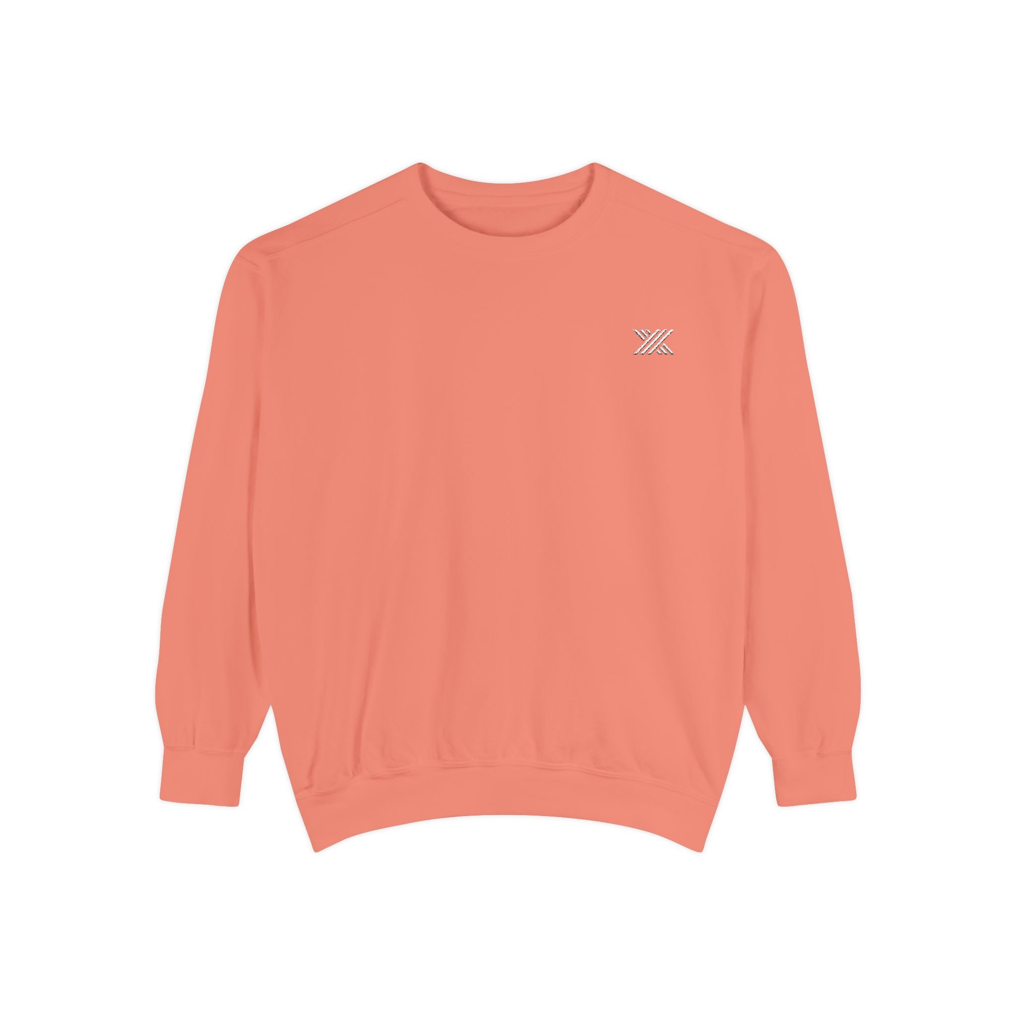 Coral Minimalist Bee Embroidered Sweatshirt