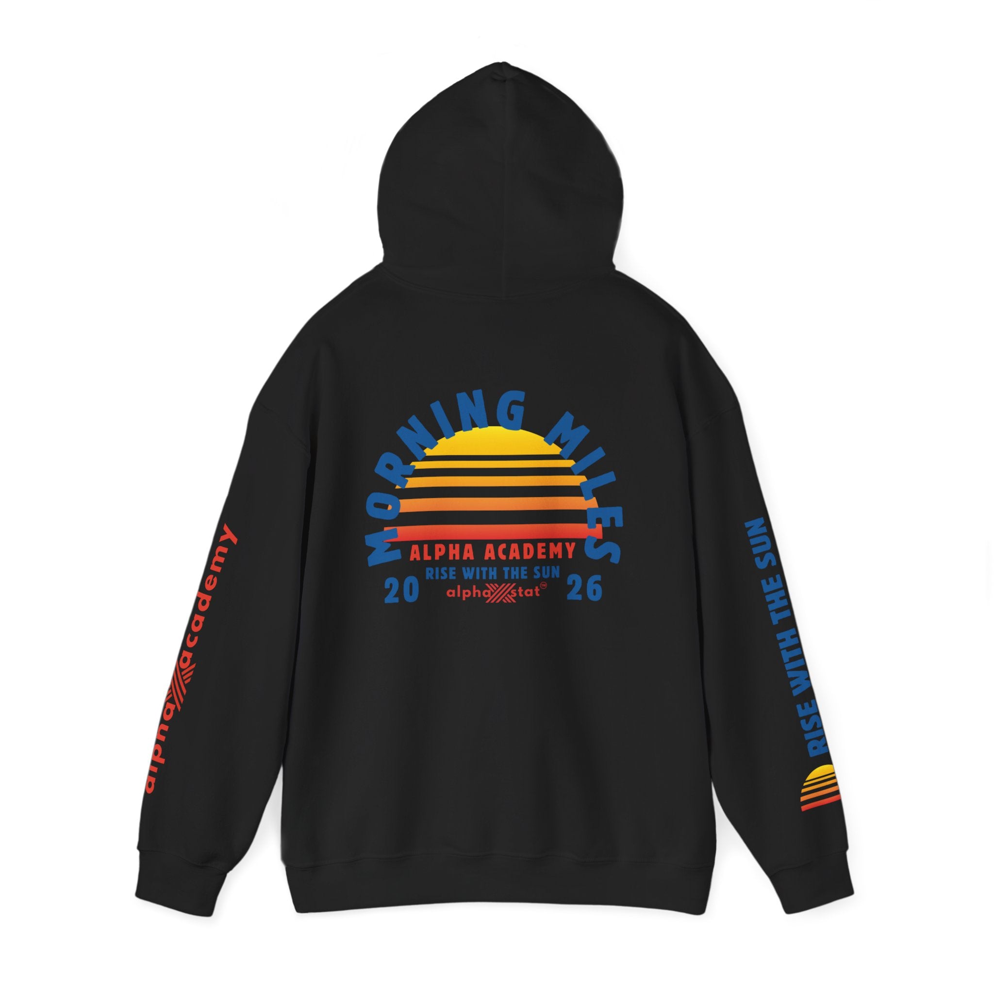 Morning Miles Hoodie — Alpha Academy Retro Sunrise Running Sweatshirt (2026)