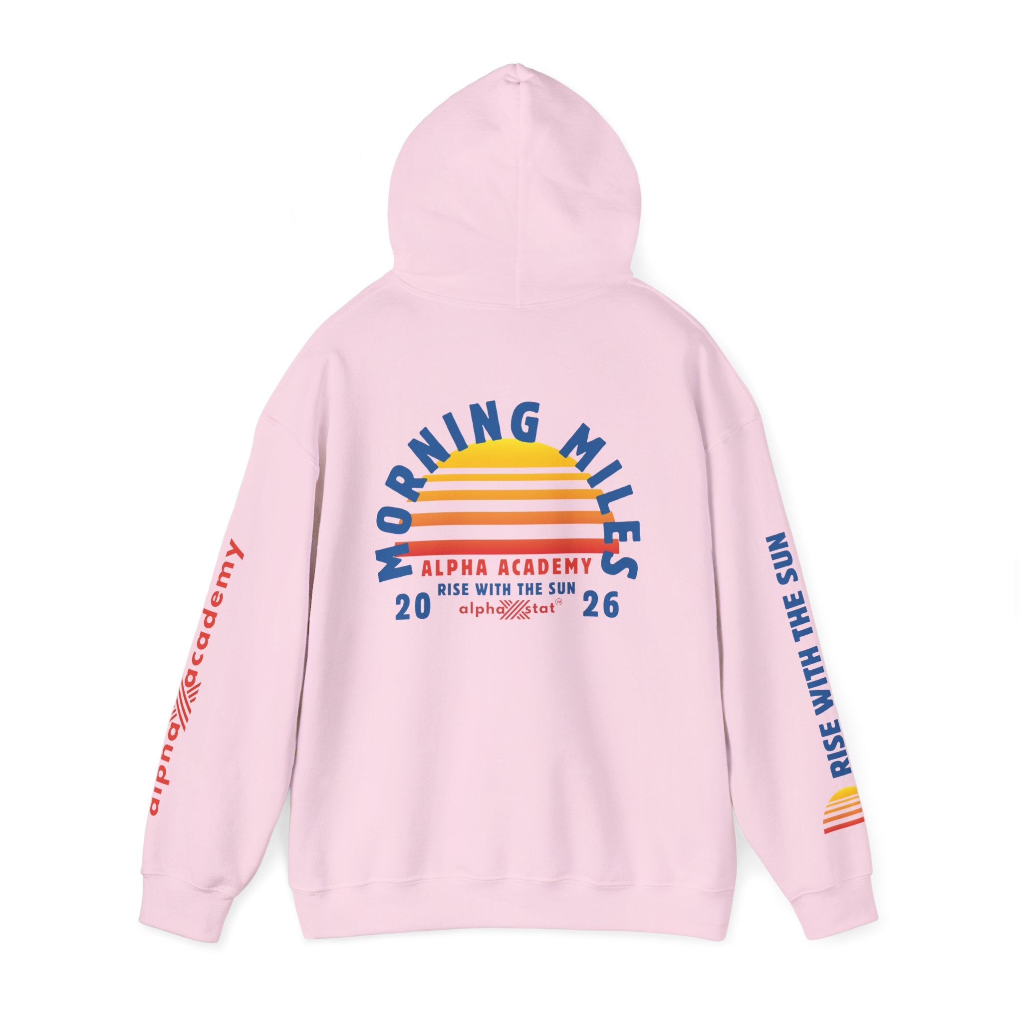 Morning Miles Hoodie — Alpha Academy Retro Sunrise Running Sweatshirt (2026)