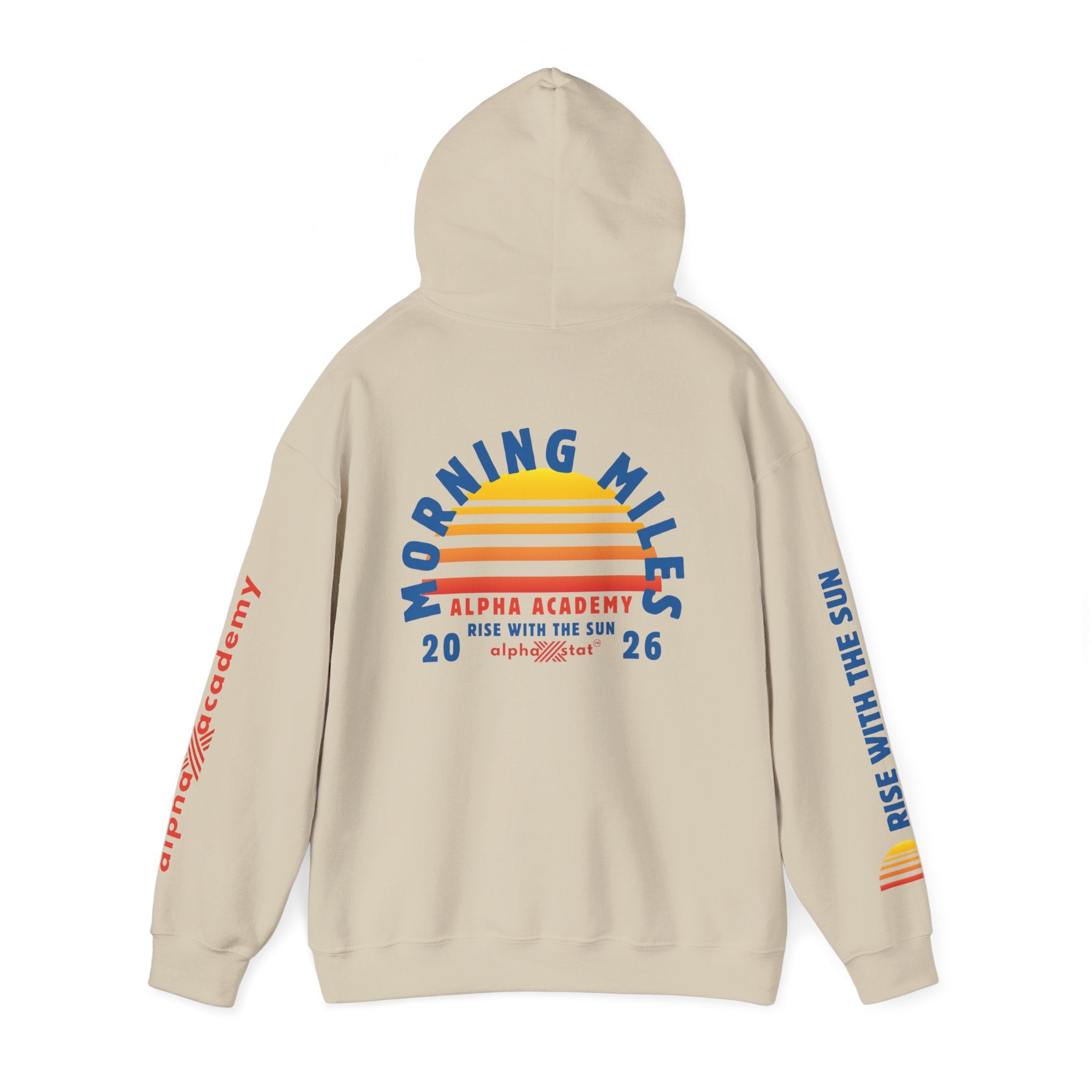 Morning Miles Hoodie — Alpha Academy Retro Sunrise Running Sweatshirt (2026)