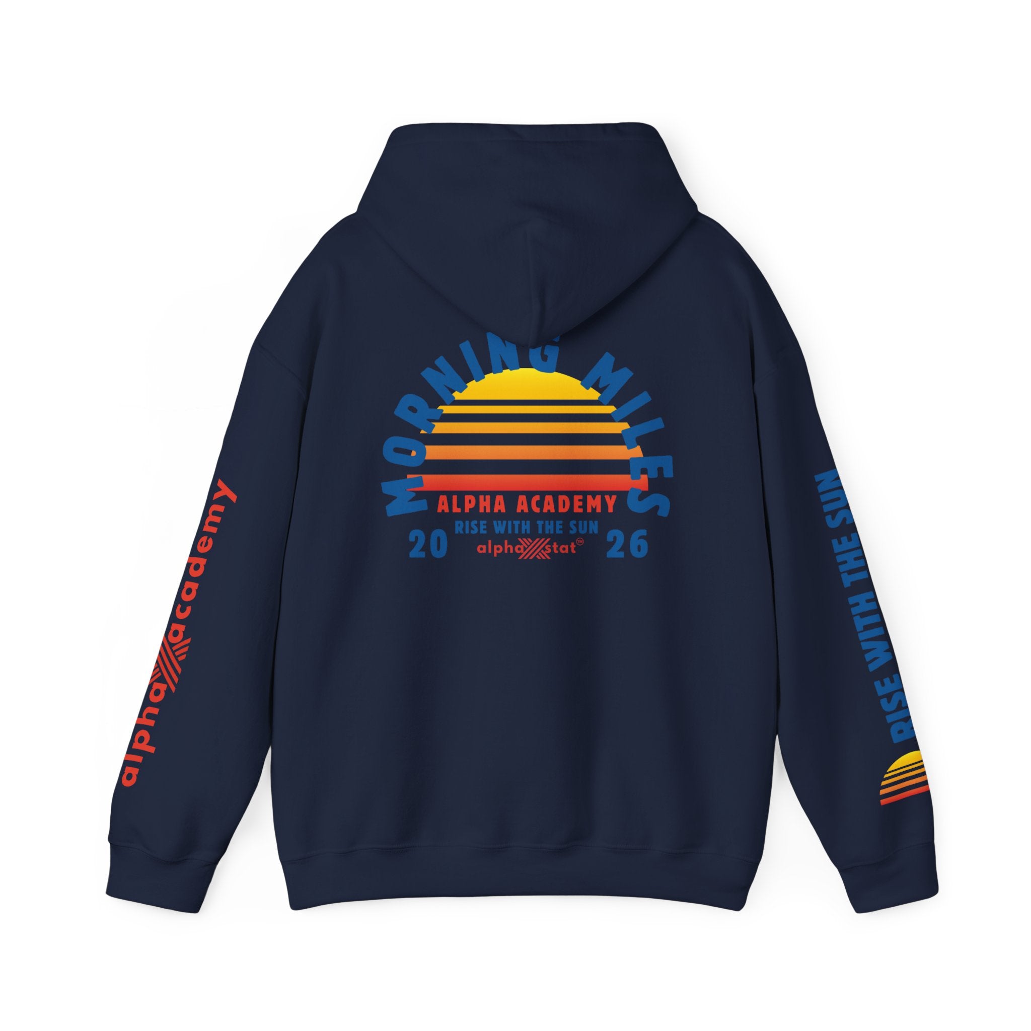 Morning Miles Hoodie — Alpha Academy Retro Sunrise Running Sweatshirt (2026)