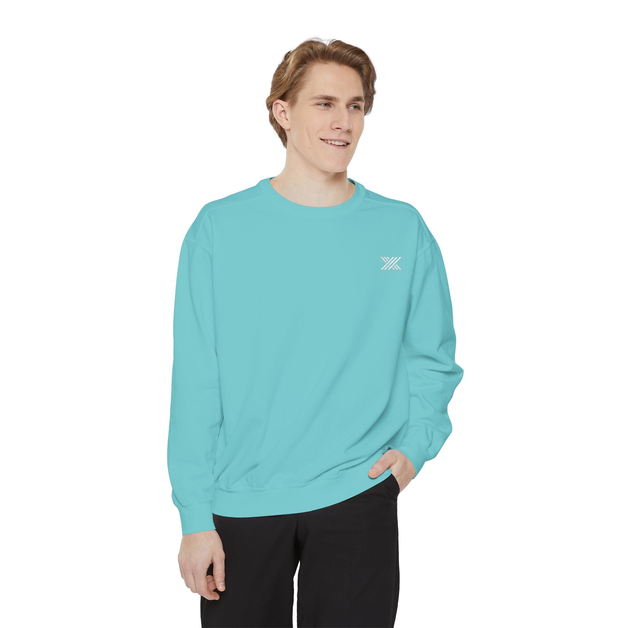 Coral Minimalist Bee Embroidered Sweatshirt