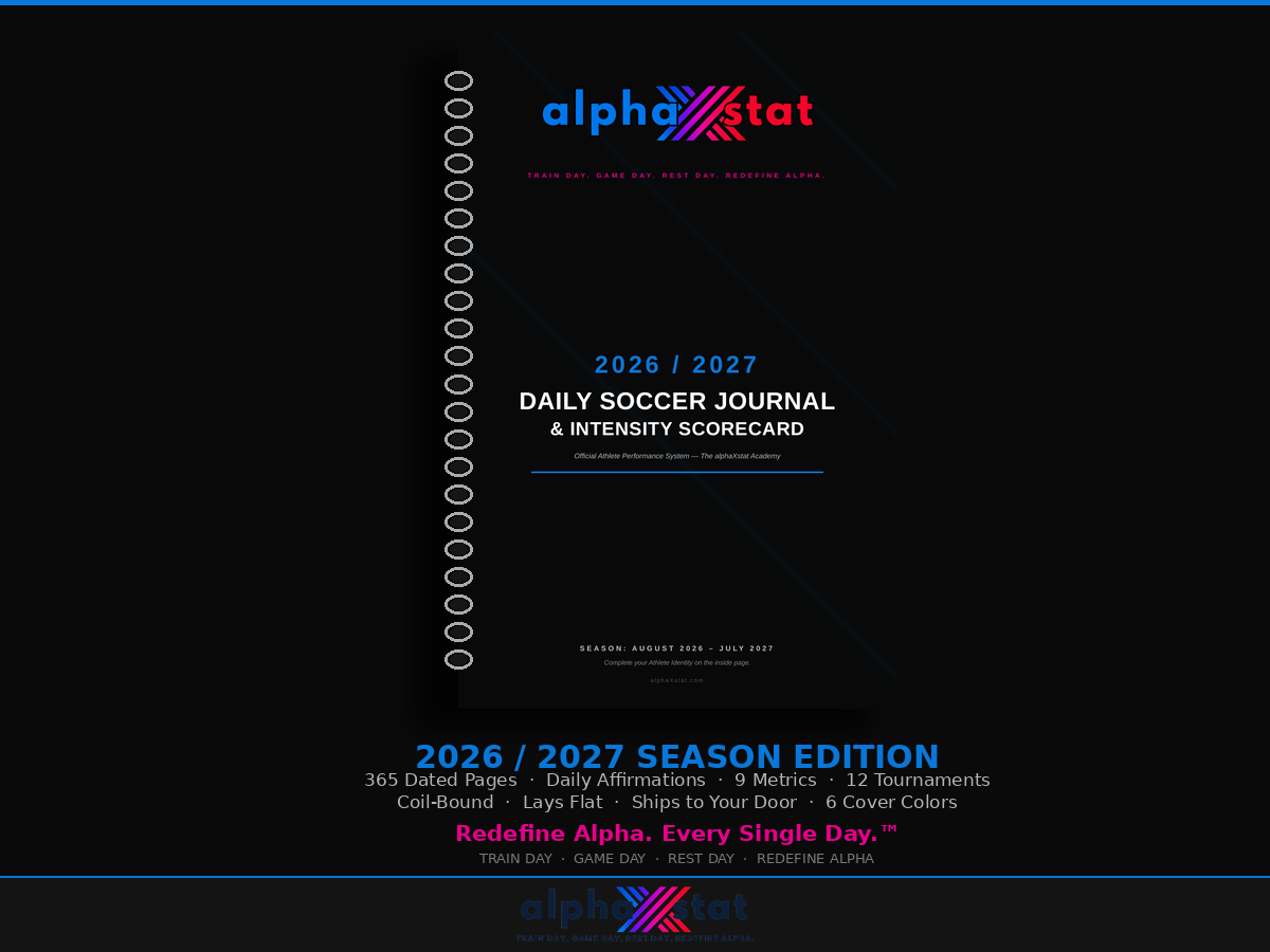 alphaXstat 2026/2027 Daily Soccer Journal — Book Edition