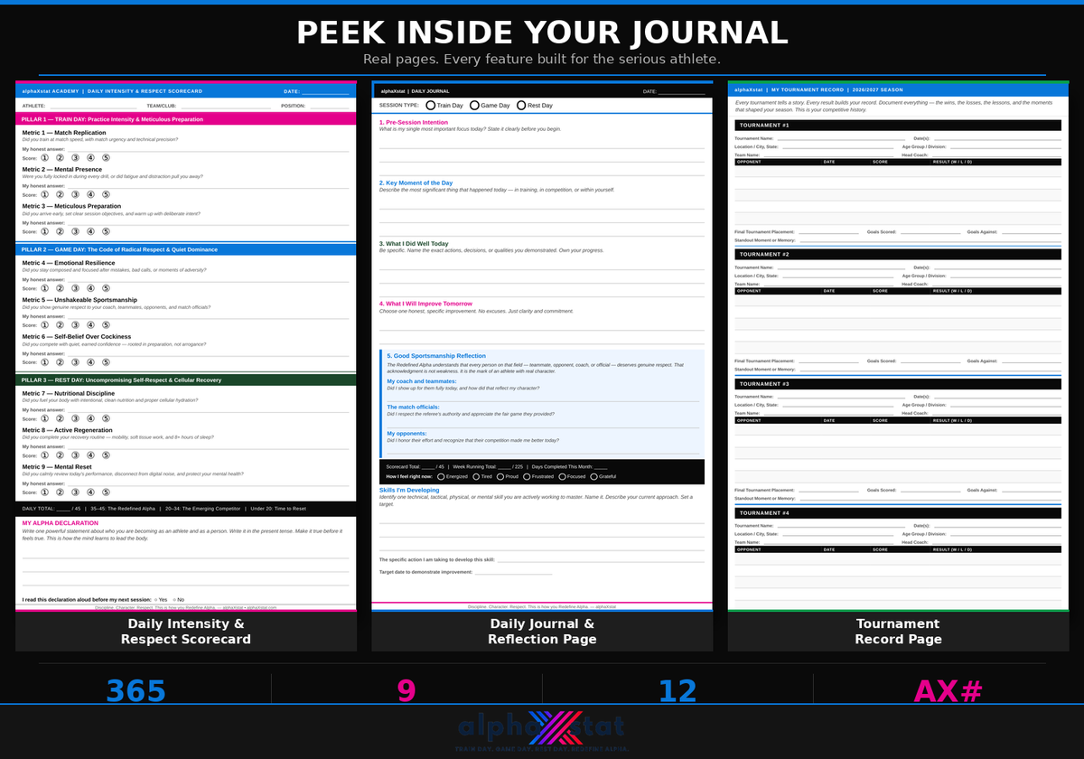 alphaXstat 2026/2027 Daily Soccer Journal — Book Edition