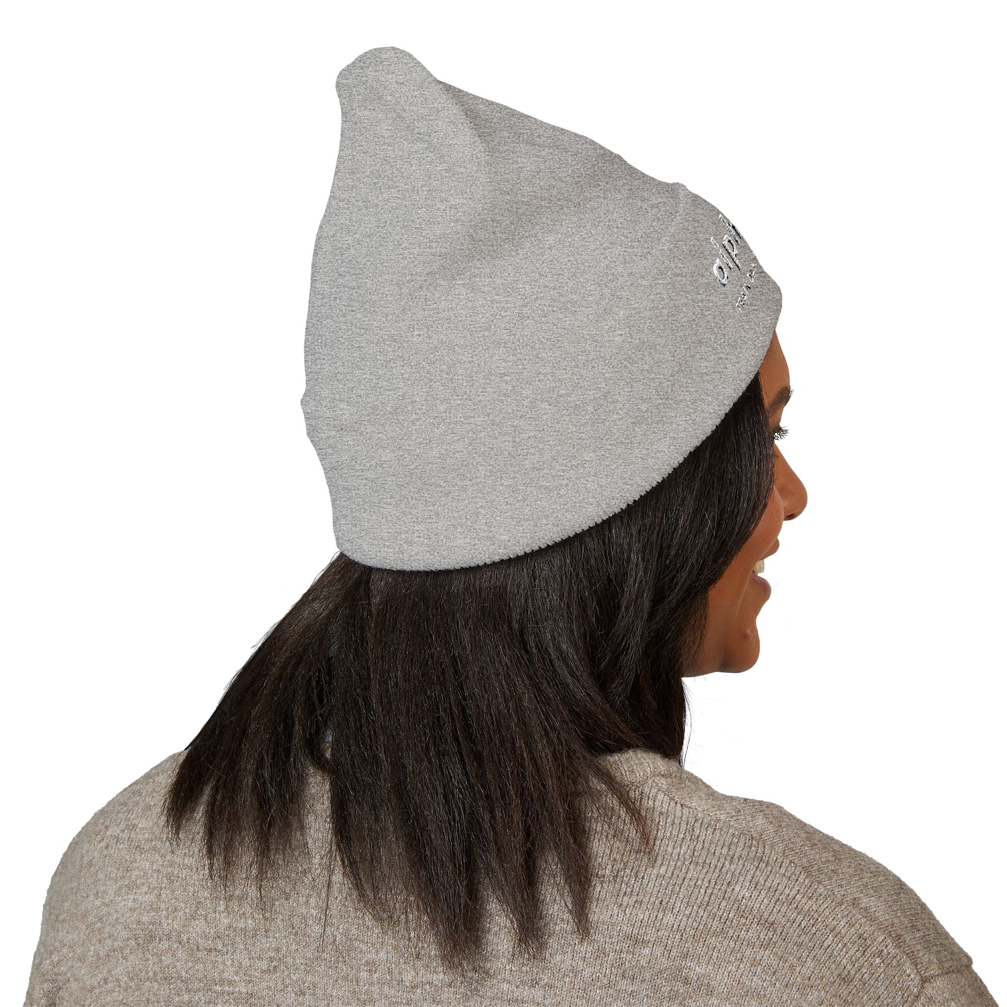 Alpha Stat Embroidered Cuffed Beanie – Bright Yellow Knit Hat