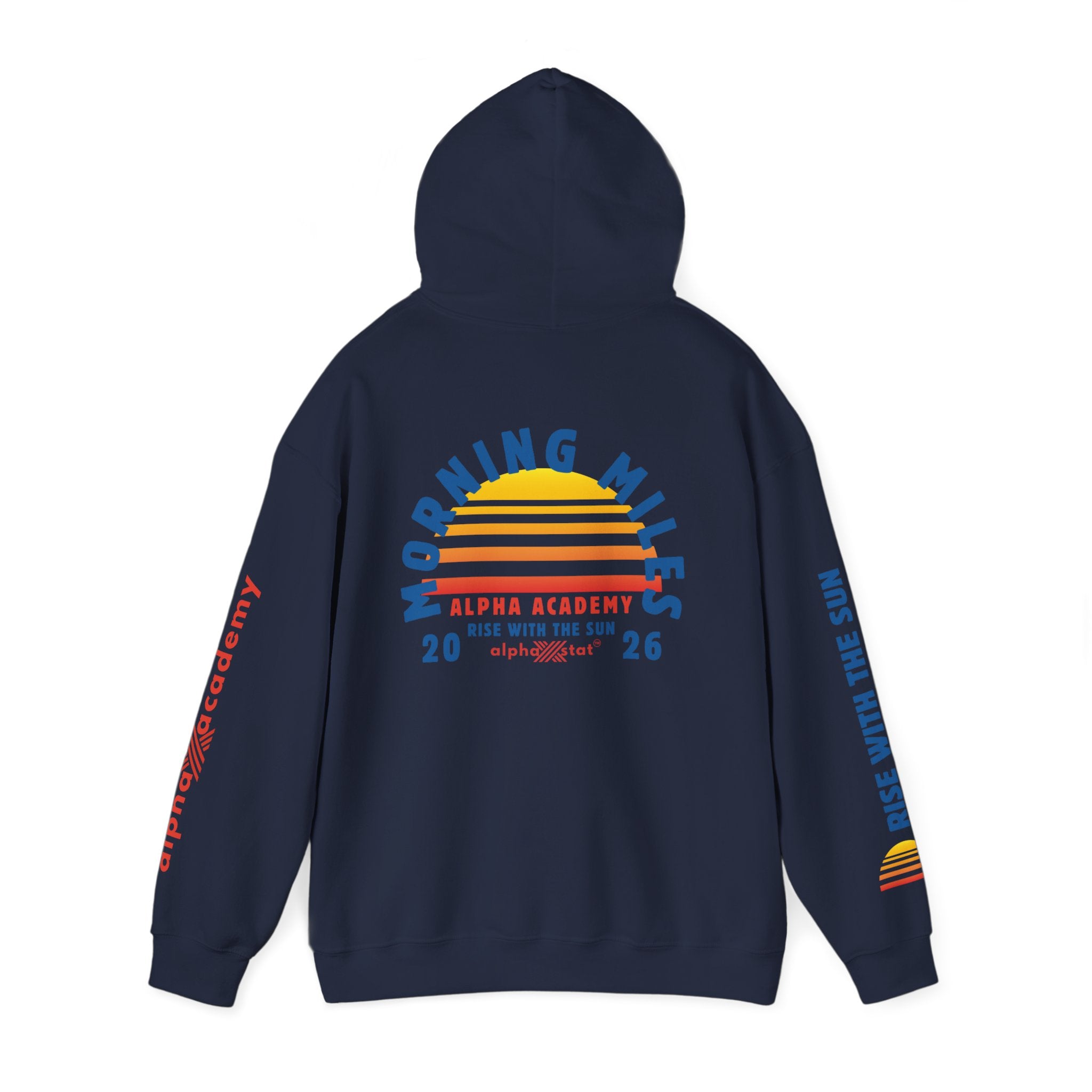 Morning Miles Hoodie — Alpha Academy Retro Sunrise Running Sweatshirt (2026)