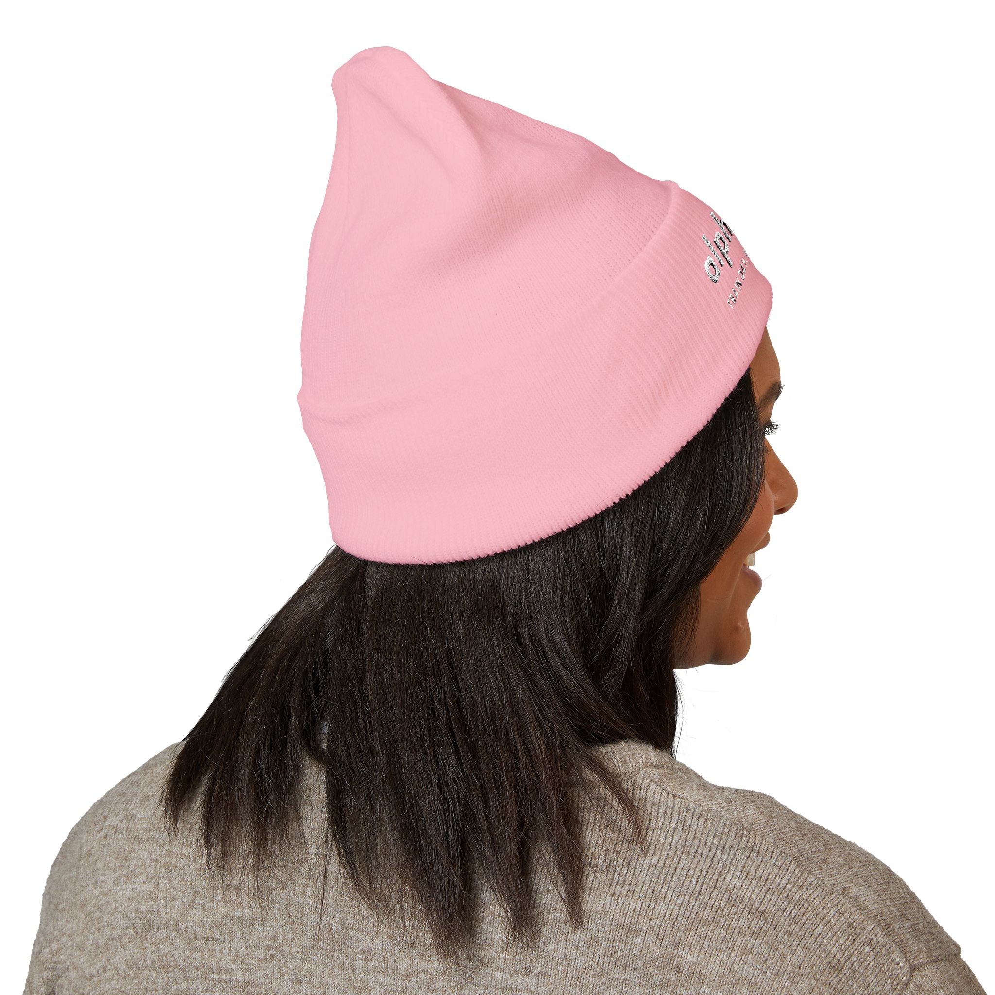 Alpha Stat Embroidered Cuffed Beanie – Bright Yellow Knit Hat