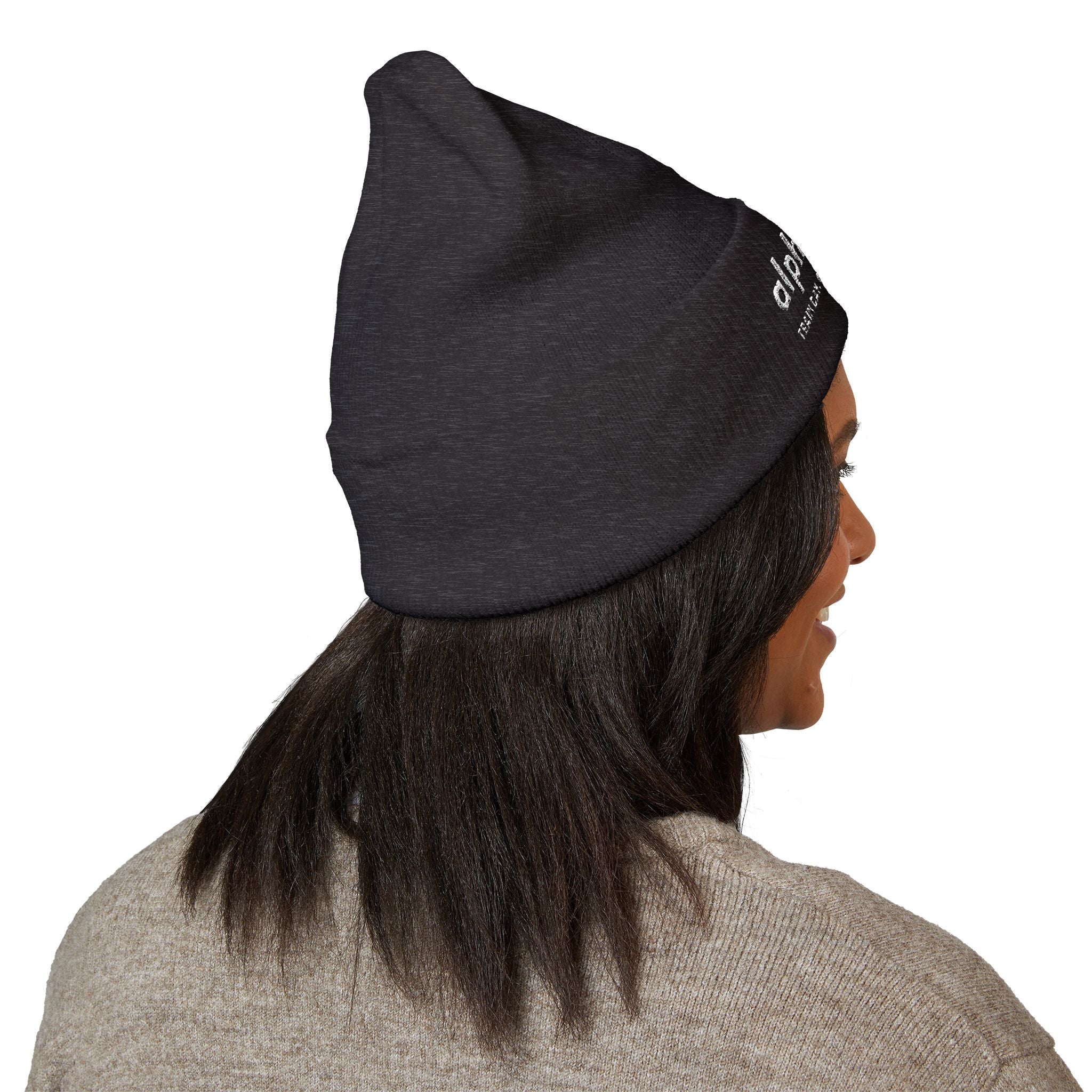 Alpha Stat Embroidered Cuffed Beanie – Bright Yellow Knit Hat