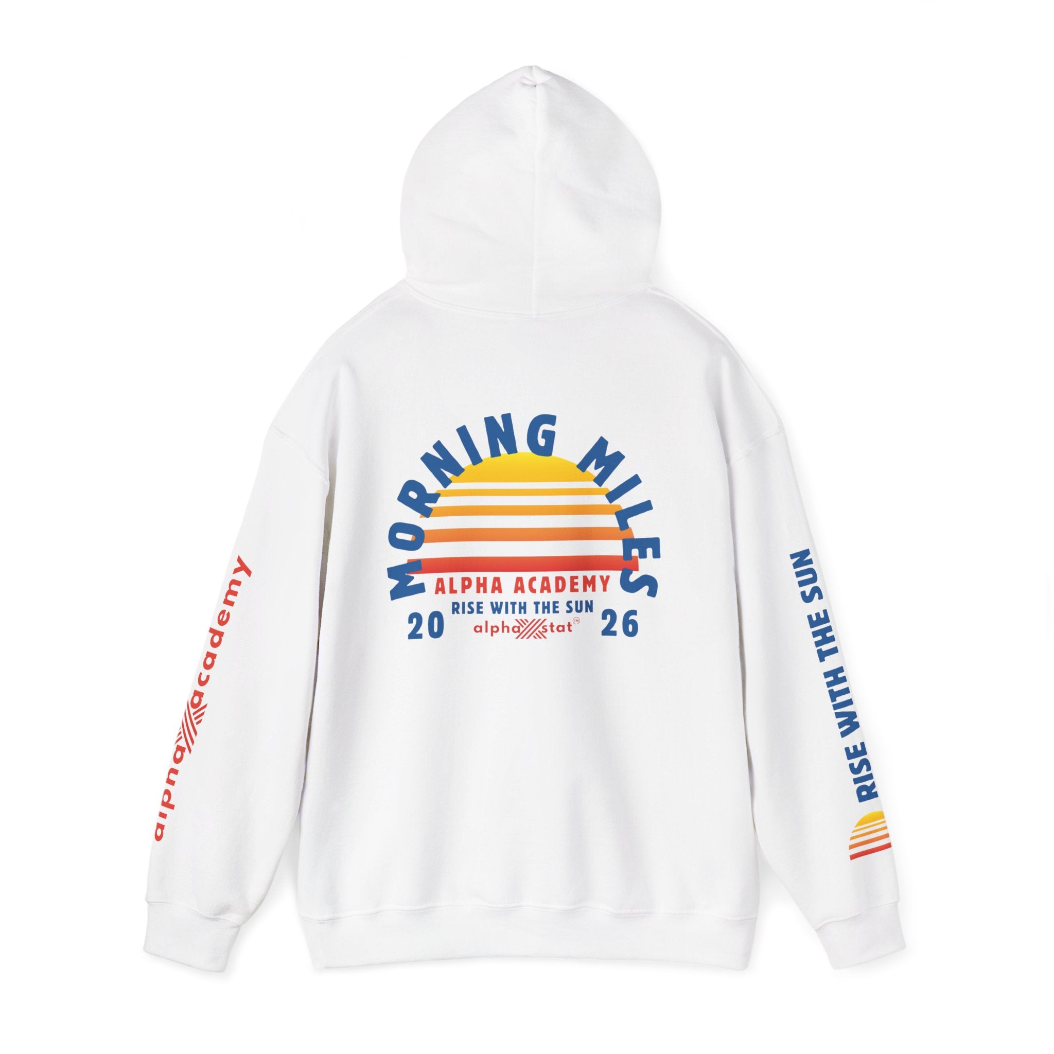 Morning Miles Hoodie — Alpha Academy Retro Sunrise Running Sweatshirt (2026)
