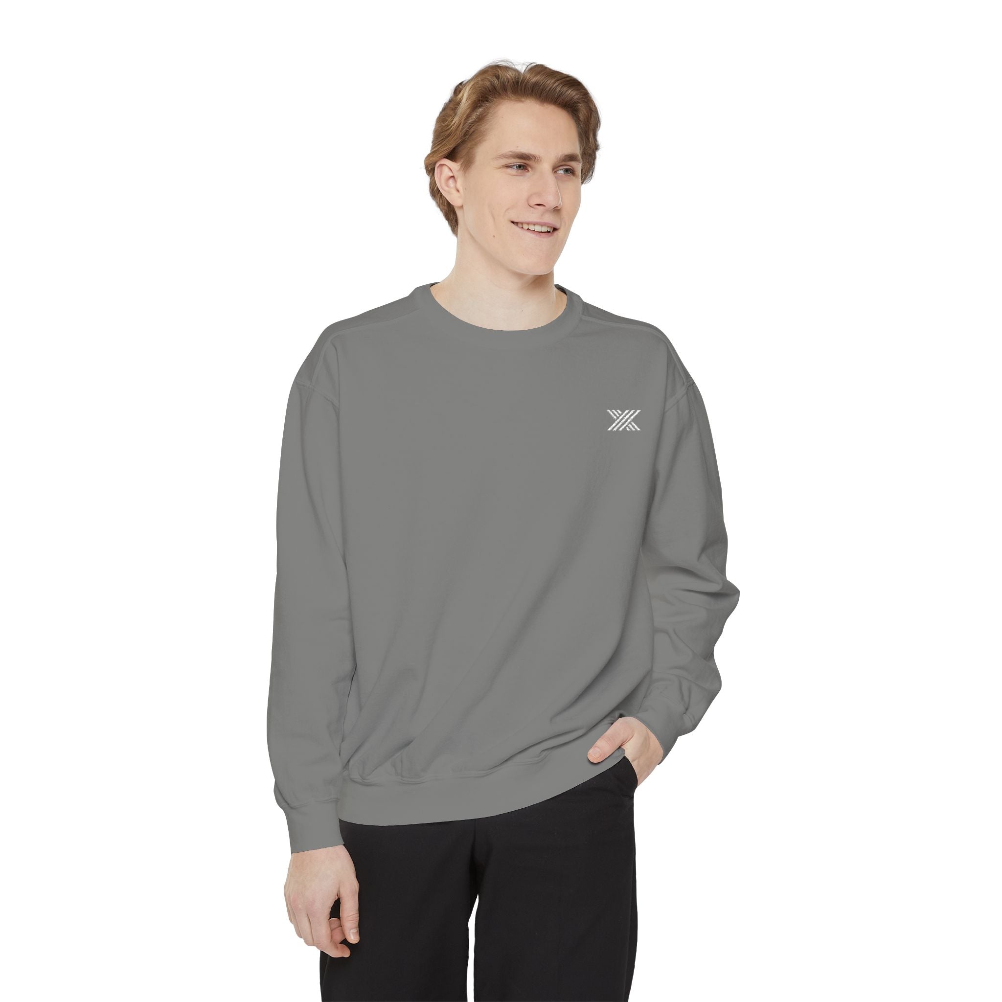Coral Minimalist Bee Embroidered Sweatshirt