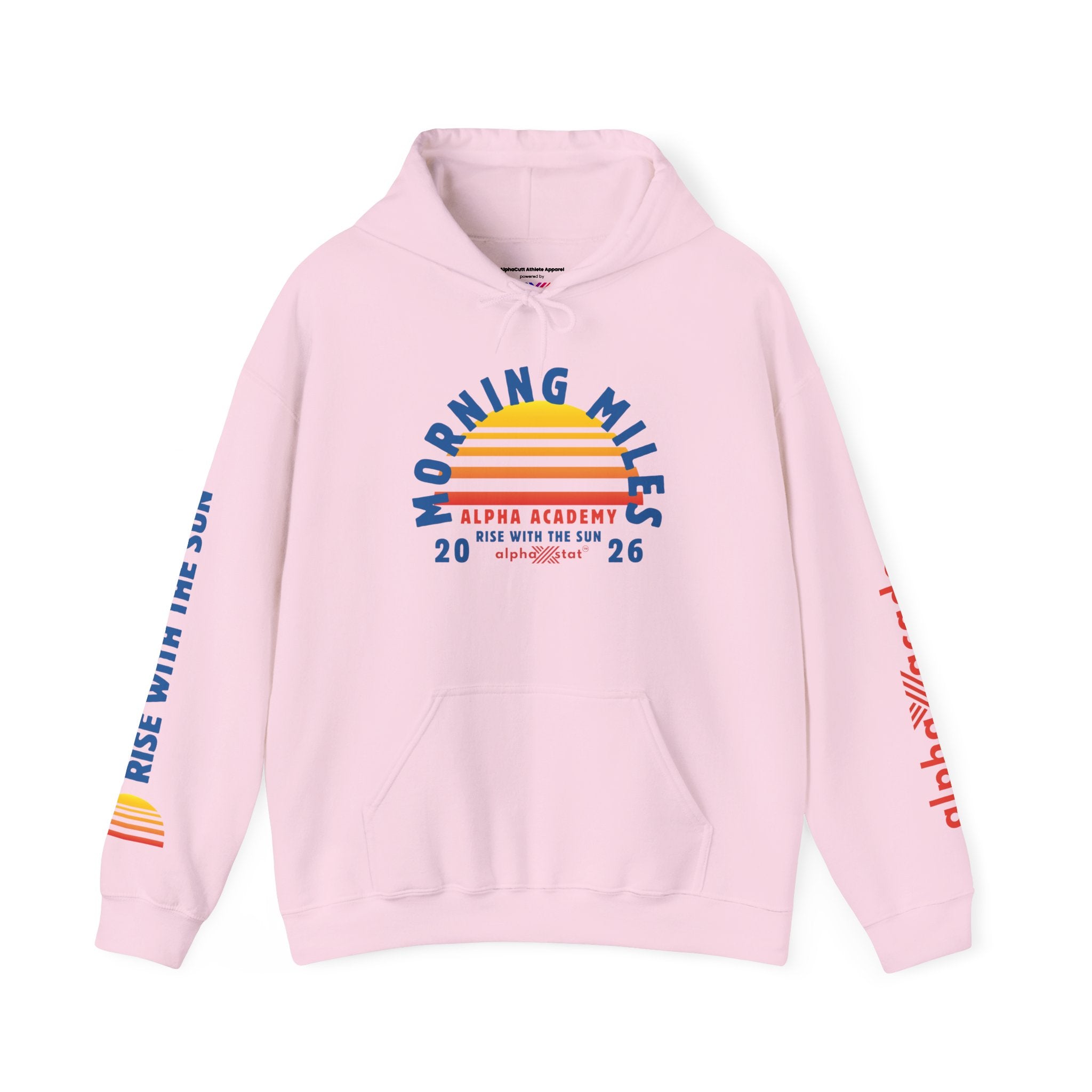 Morning Miles Hoodie — Alpha Academy Retro Sunrise Running Sweatshirt (2026)