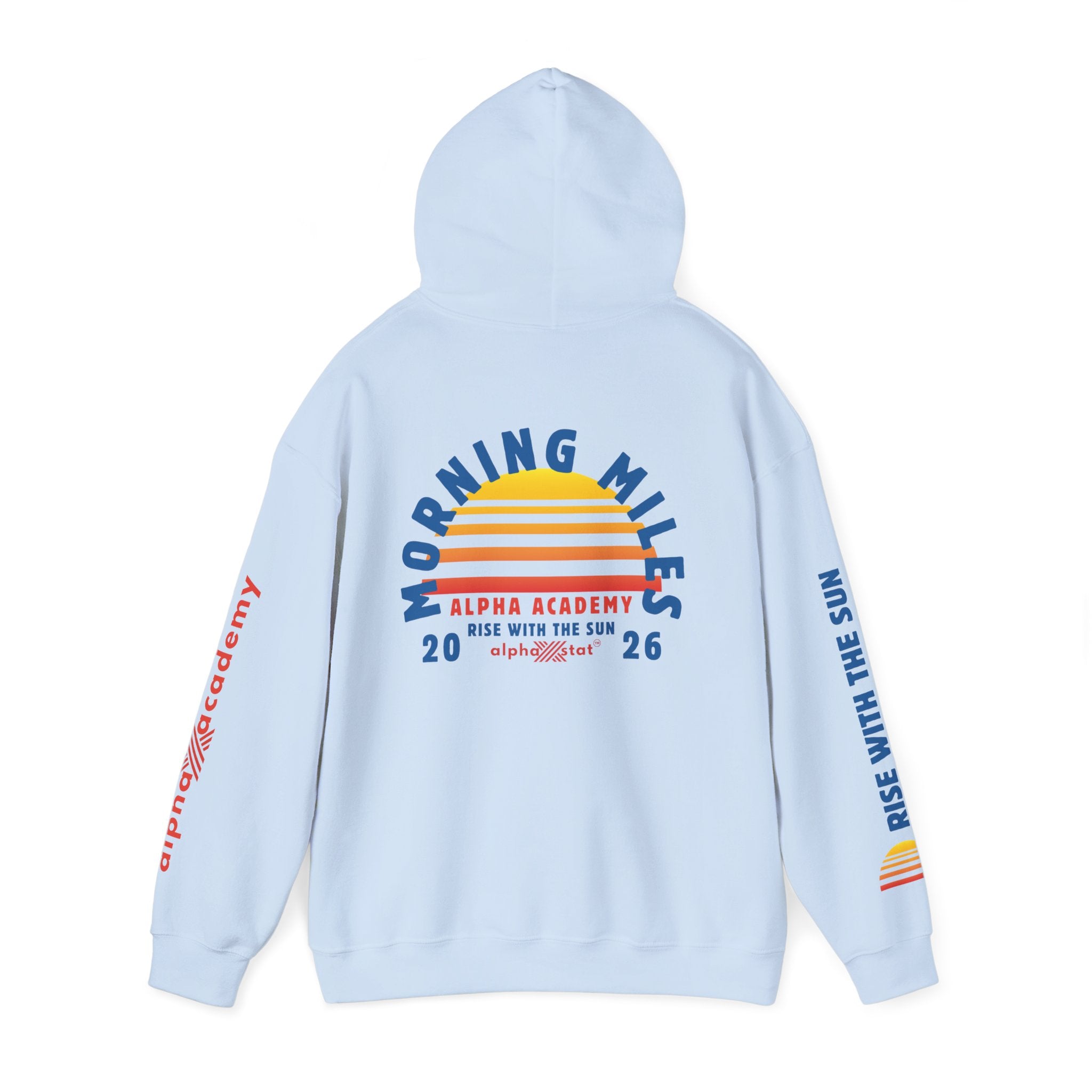 Morning Miles Hoodie — Alpha Academy Retro Sunrise Running Sweatshirt (2026)