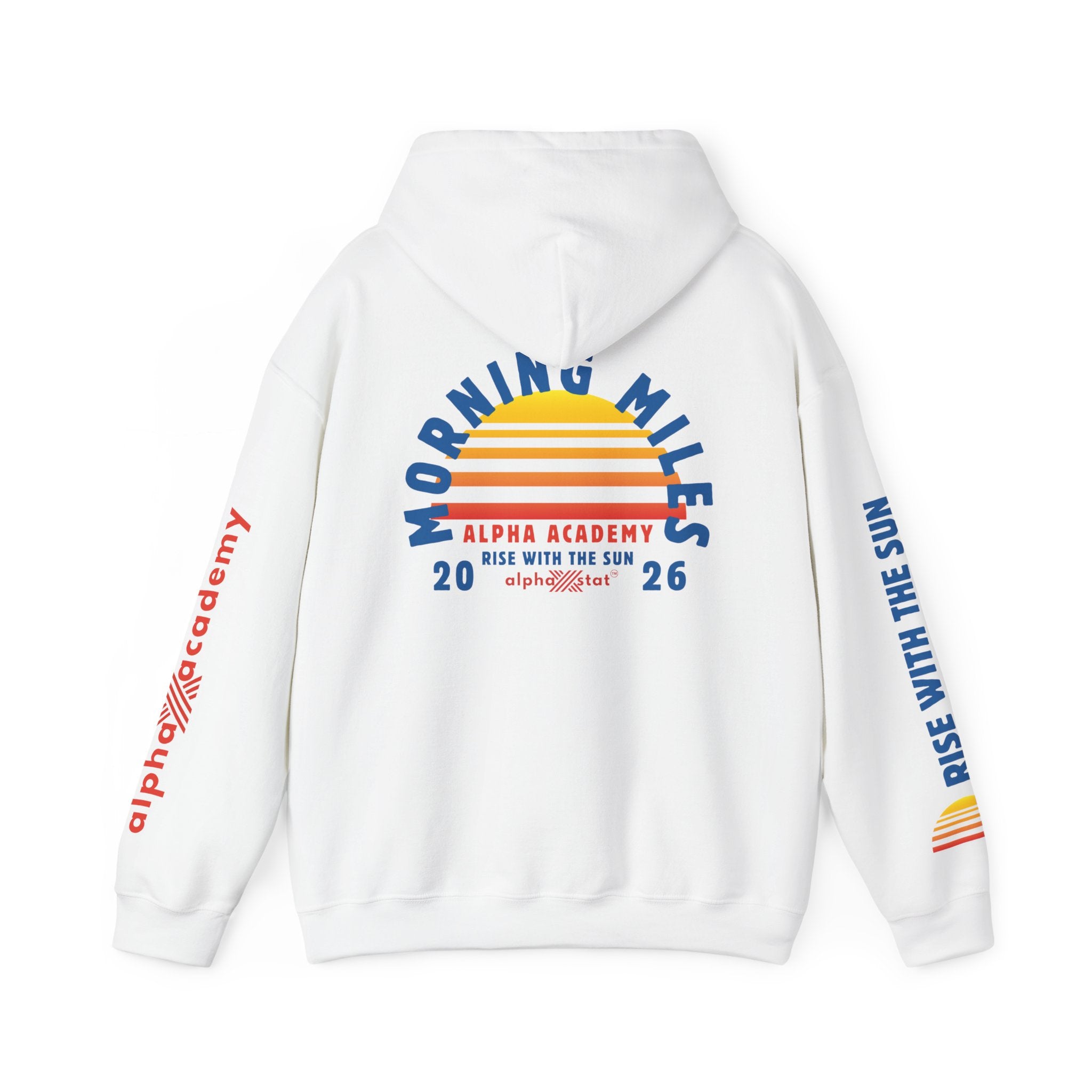 Morning Miles Hoodie — Alpha Academy Retro Sunrise Running Sweatshirt (2026)