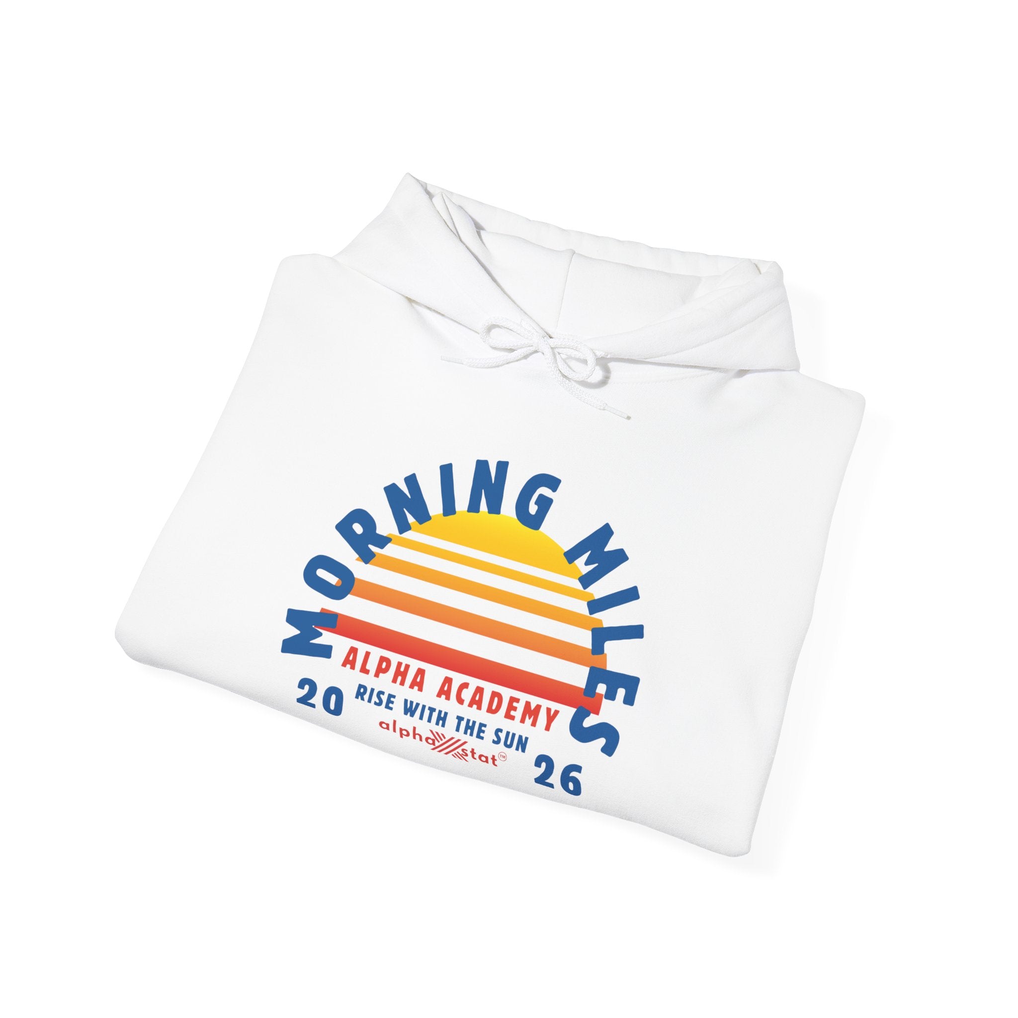 Morning Miles Hoodie — Alpha Academy Retro Sunrise Running Sweatshirt (2026)