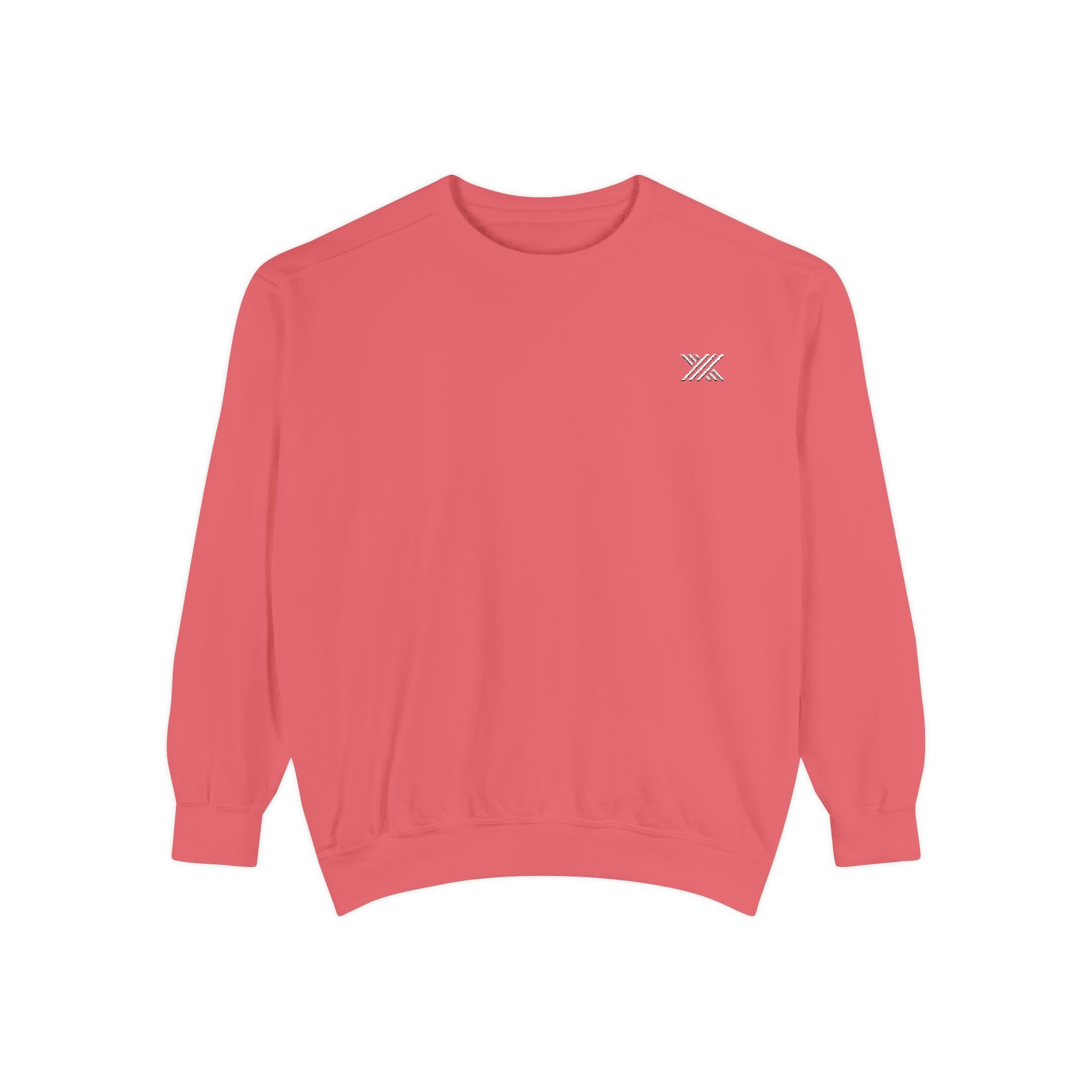 Coral Minimalist Bee Embroidered Sweatshirt