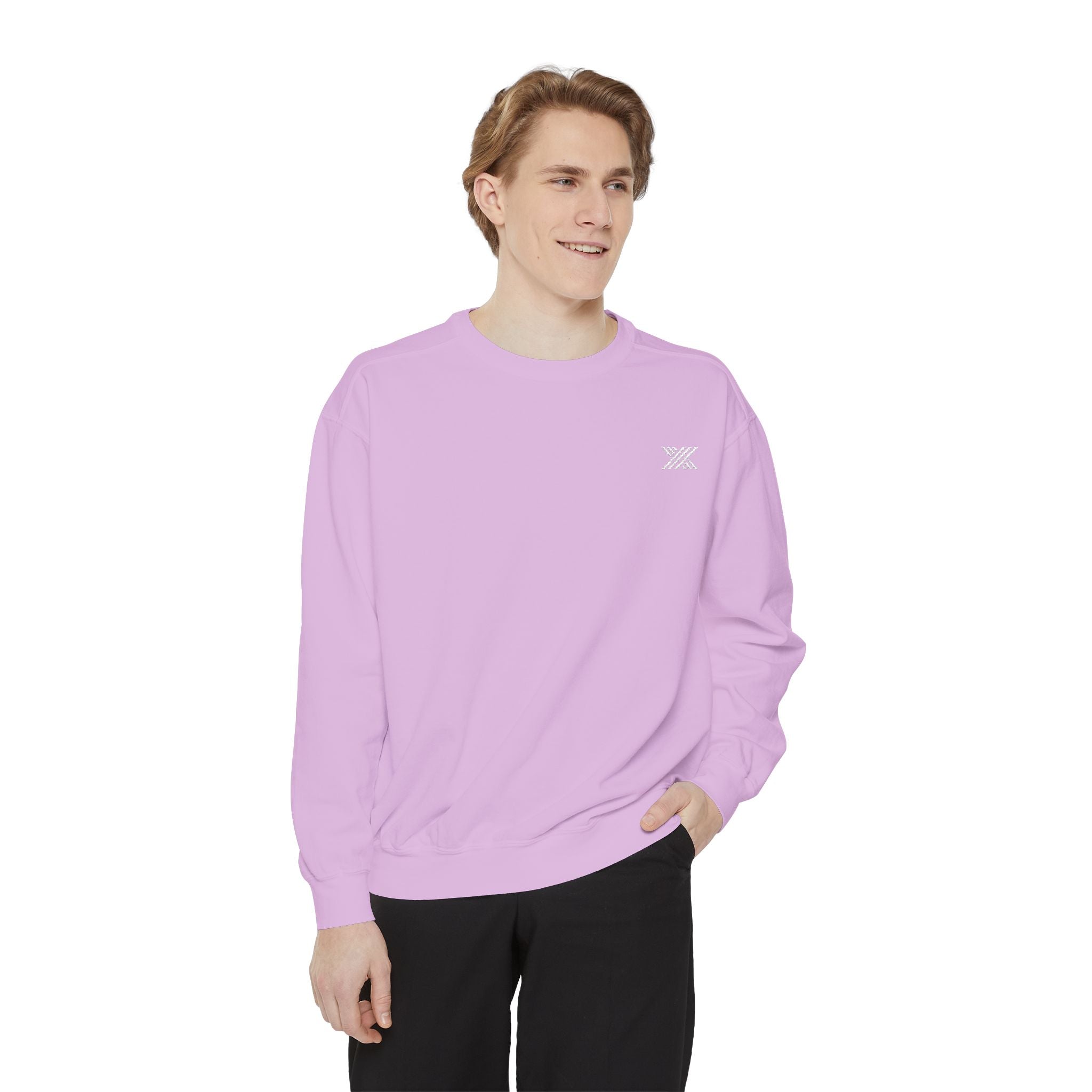Coral Minimalist Bee Embroidered Sweatshirt