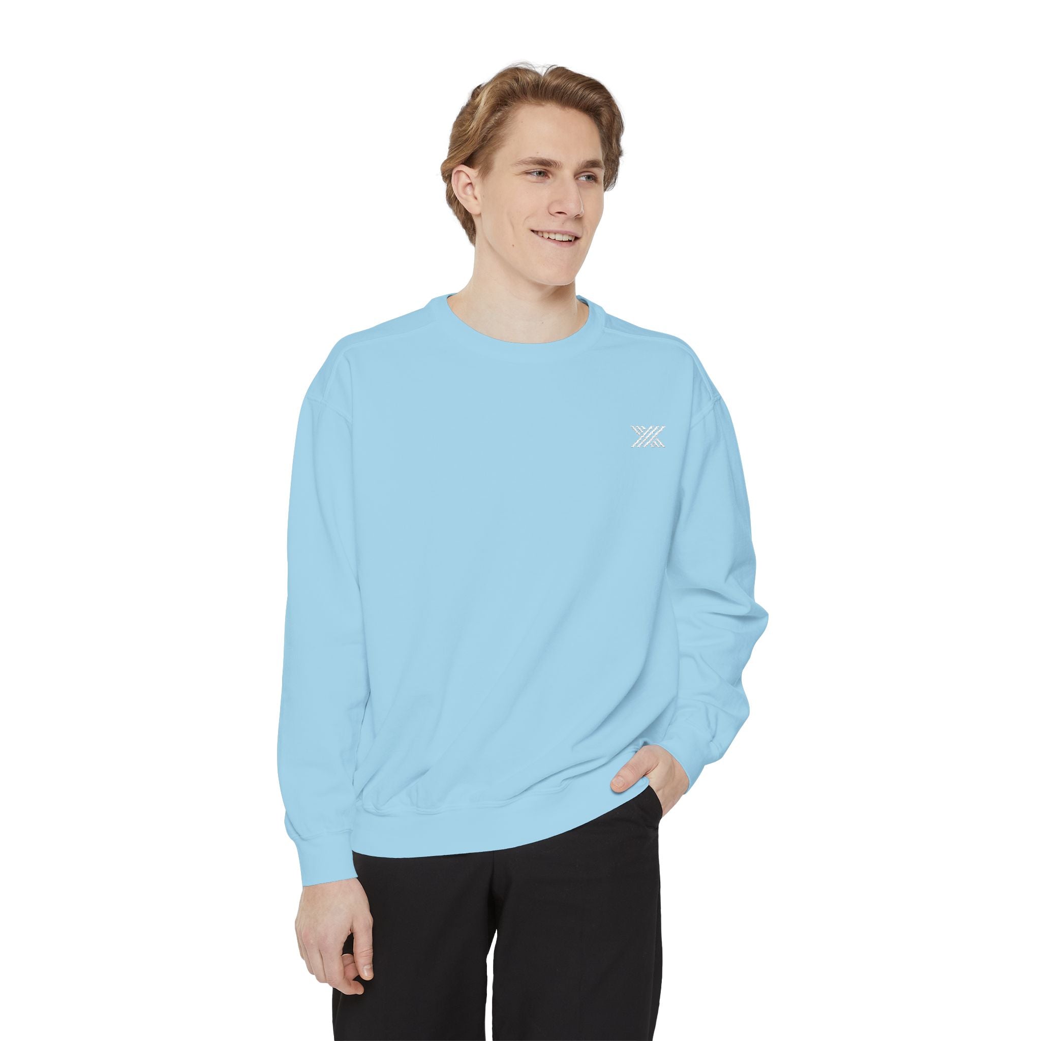 Coral Minimalist Bee Embroidered Sweatshirt
