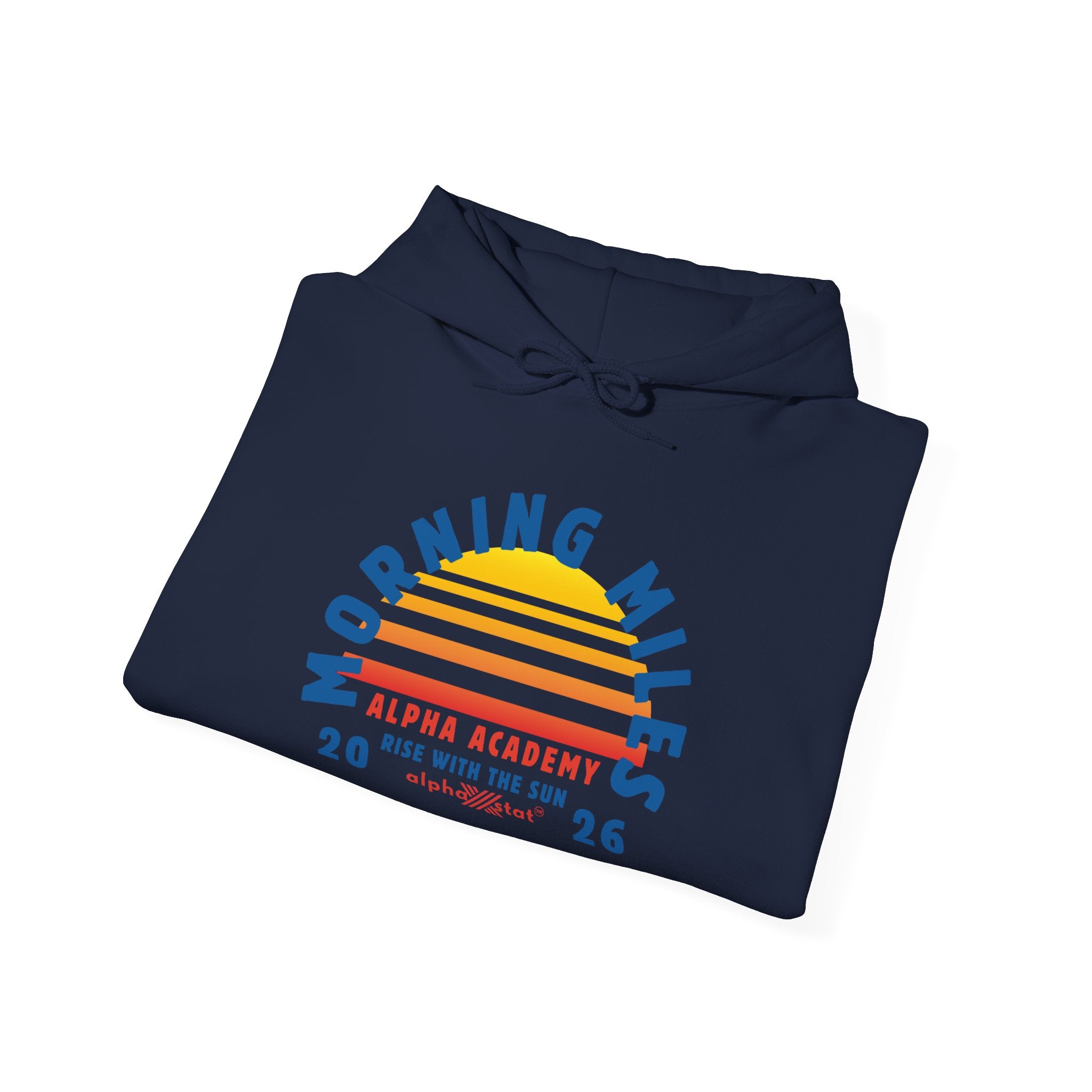 Morning Miles Hoodie — Alpha Academy Retro Sunrise Running Sweatshirt (2026)