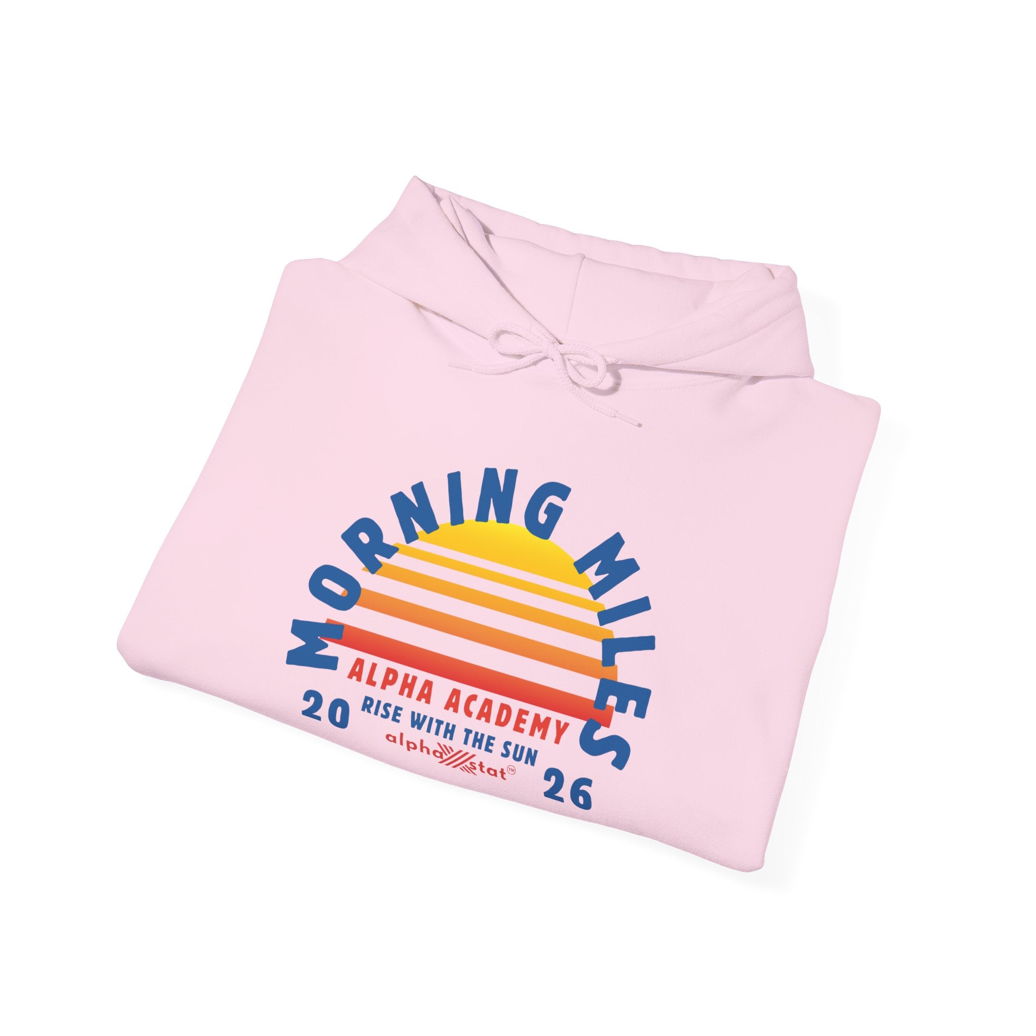 Morning Miles Hoodie — Alpha Academy Retro Sunrise Running Sweatshirt (2026)