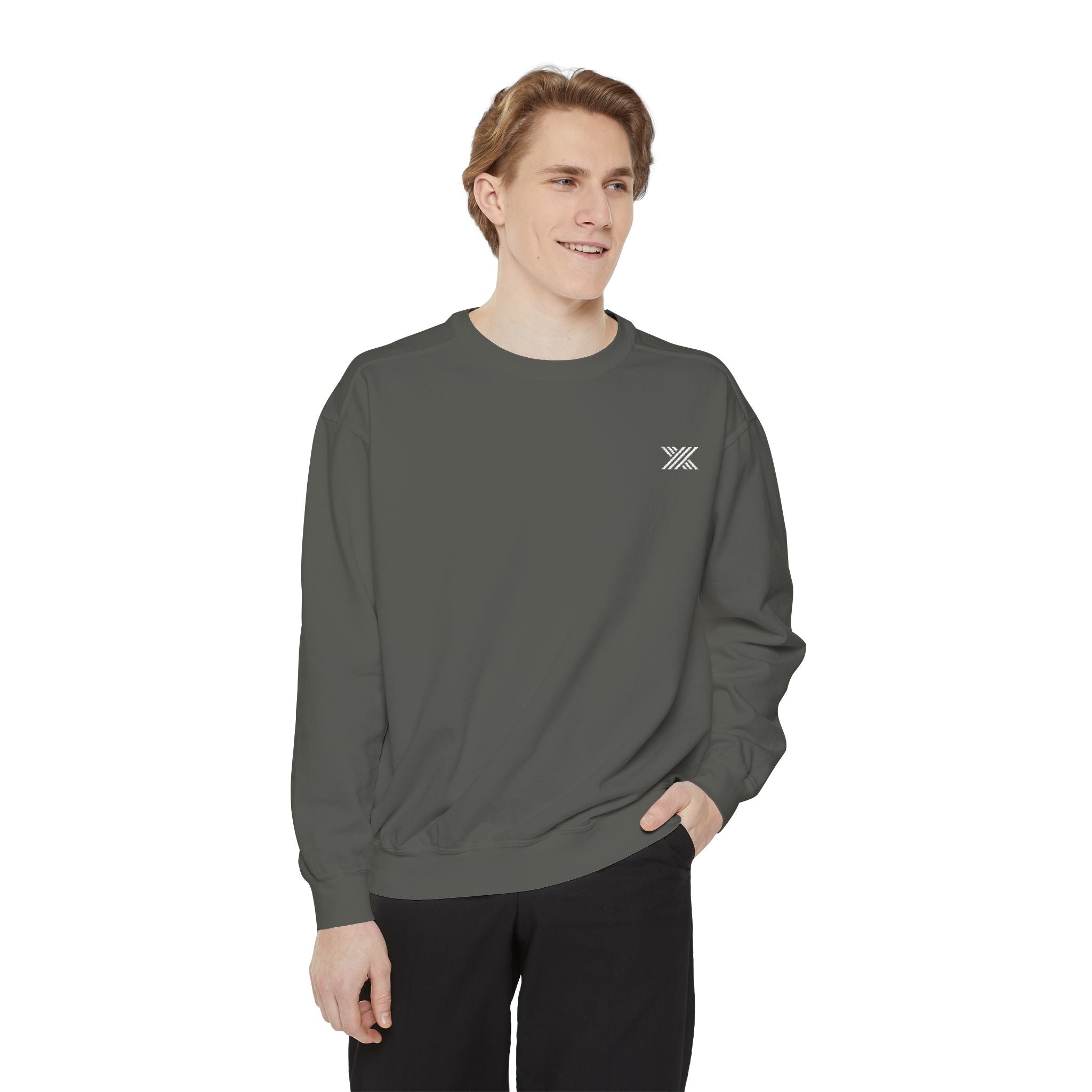Coral Minimalist Bee Embroidered Sweatshirt
