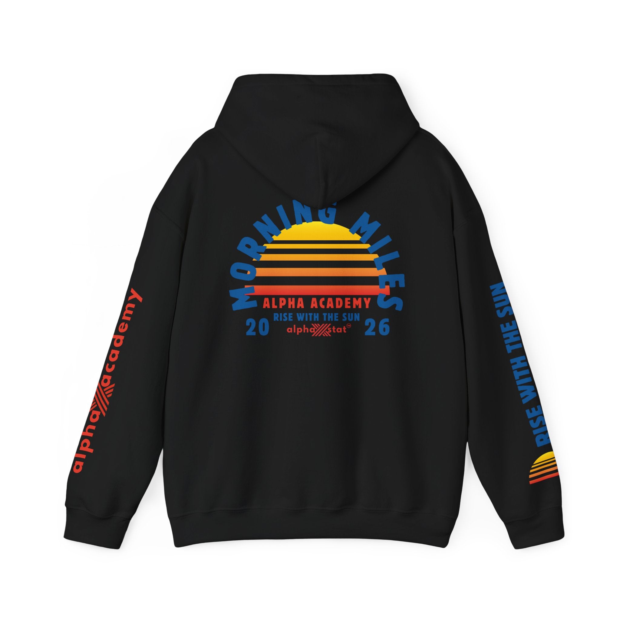 Morning Miles Hoodie — Alpha Academy Retro Sunrise Running Sweatshirt (2026)