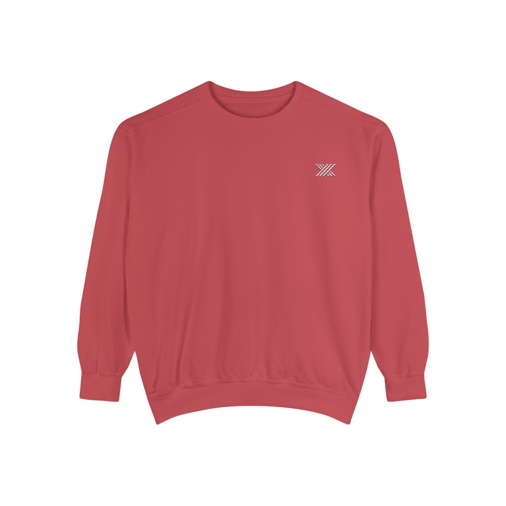 Coral Minimalist Bee Embroidered Sweatshirt