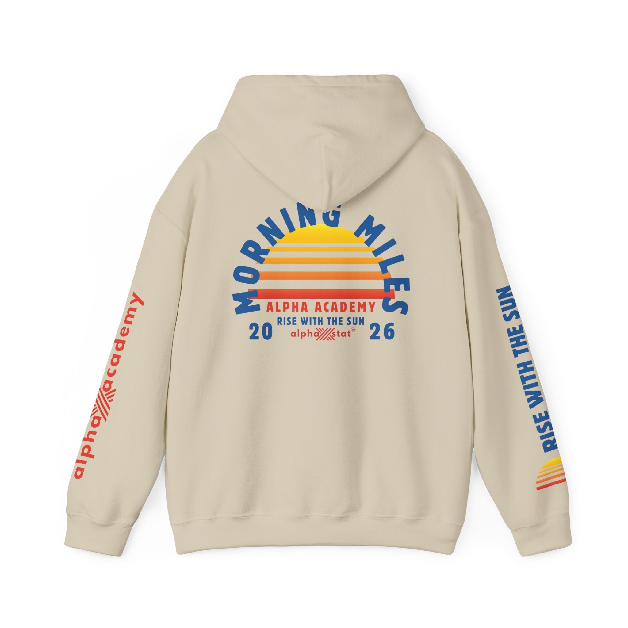 Morning Miles Hoodie — Alpha Academy Retro Sunrise Running Sweatshirt (2026)