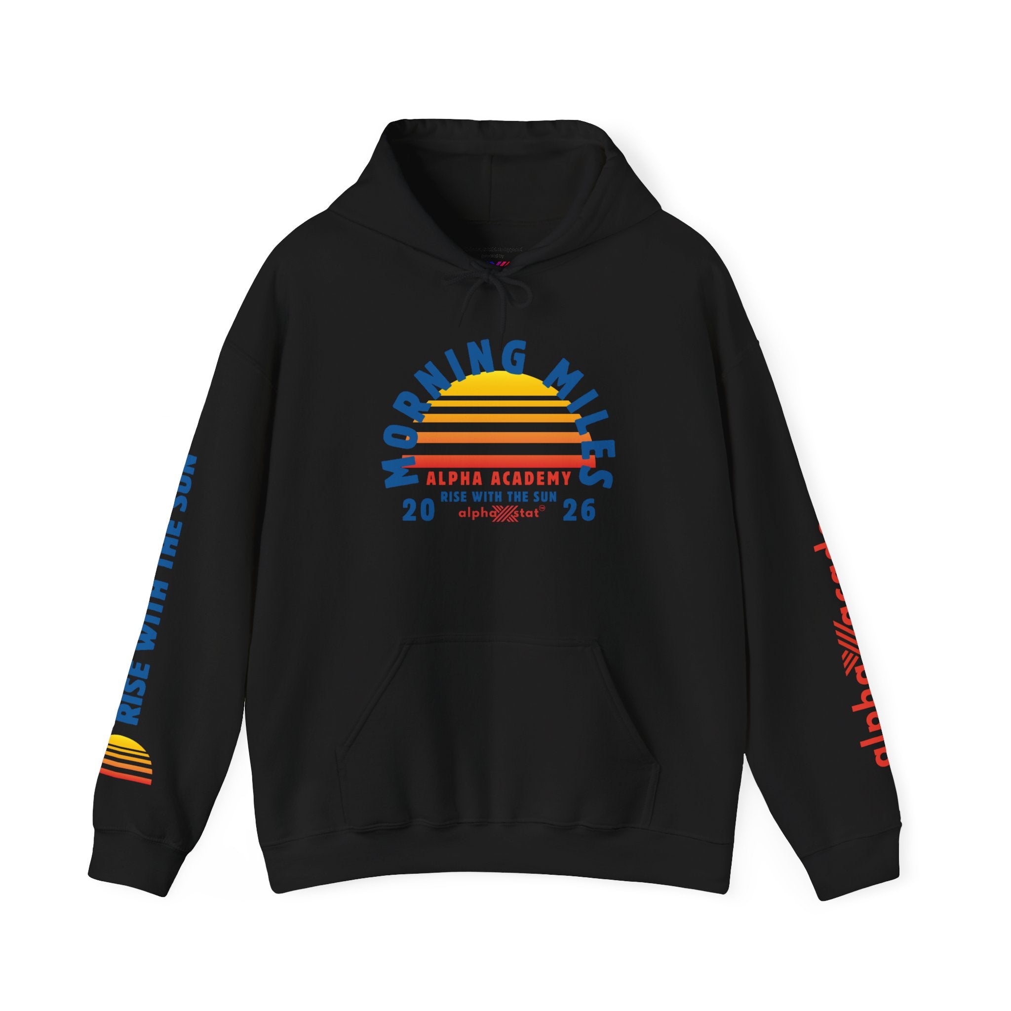 Morning Miles Hoodie — Alpha Academy Retro Sunrise Running Sweatshirt (2026)